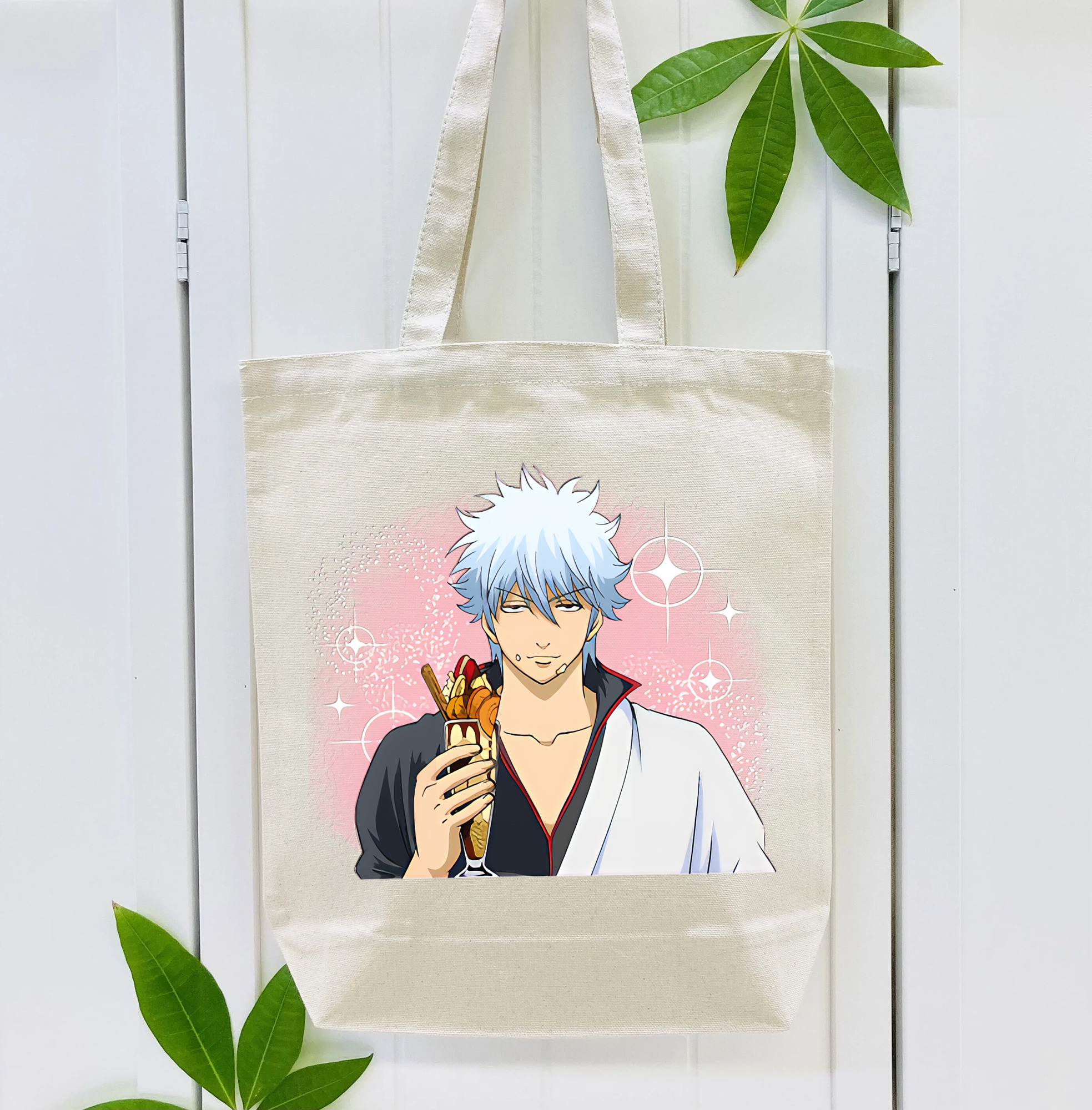 ぎんたま 坂田銀時（さかたぎんとき） 神楽 志村新八（しむら しんぱち） GINTAMA Sakata Gintoki Kagura Shimura Shinpachi 縦型キャンバス生地手提げバッグ　トートバッグ