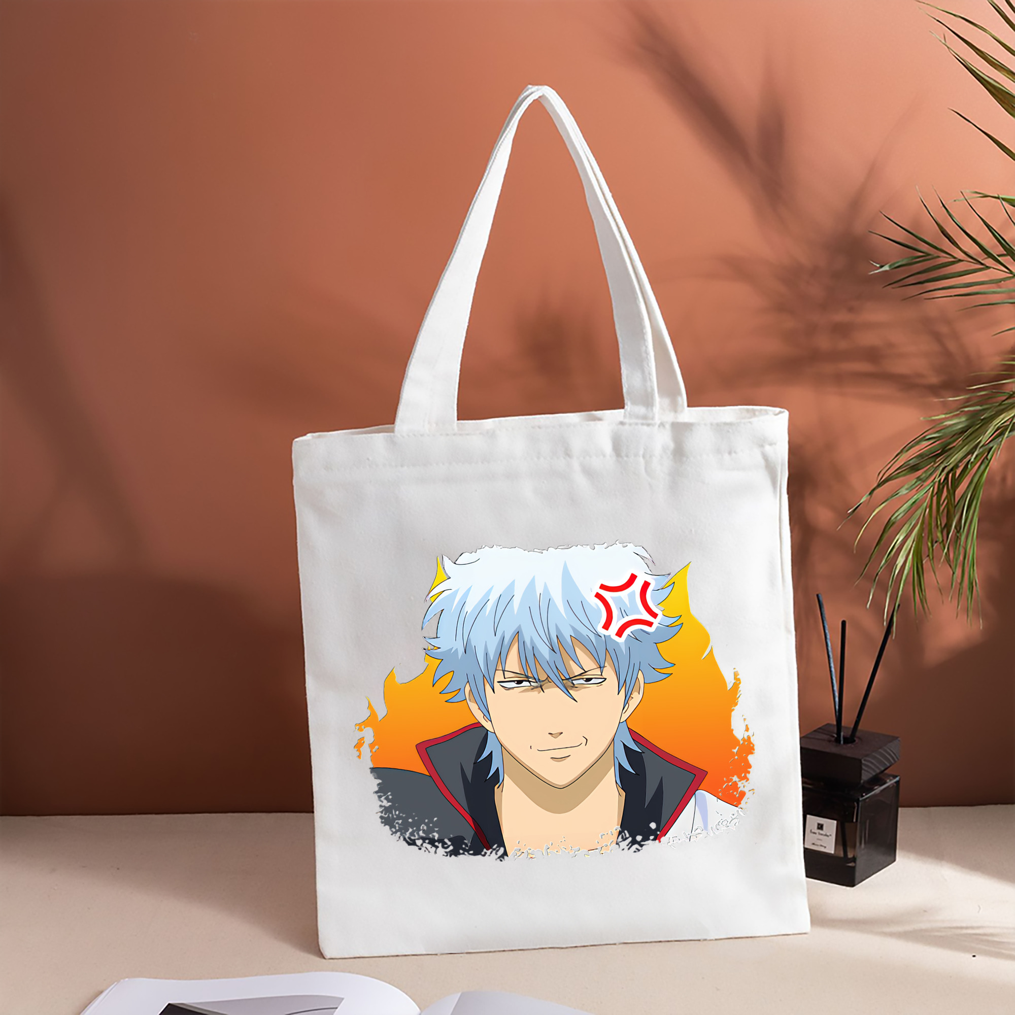ぎんたま 坂田銀時（さかたぎんとき） 神楽 志村新八（しむら しんぱち） GINTAMA Sakata Gintoki Kagura Shimura Shinpachi 縦型キャンバス生地手提げバッグ　トートバッグ