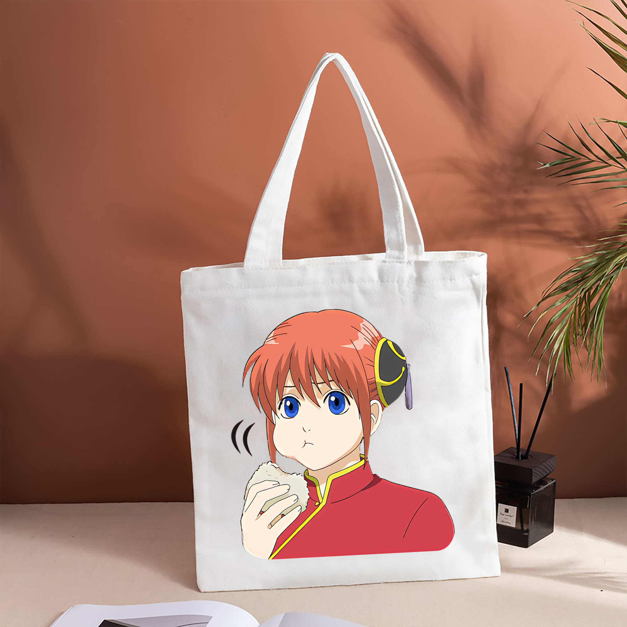 ぎんたま 坂田銀時（さかたぎんとき） 神楽 志村新八（しむら しんぱち） GINTAMA Sakata Gintoki Kagura Shimura Shinpachi 縦型キャンバス生地手提げバッグ　トートバッグ