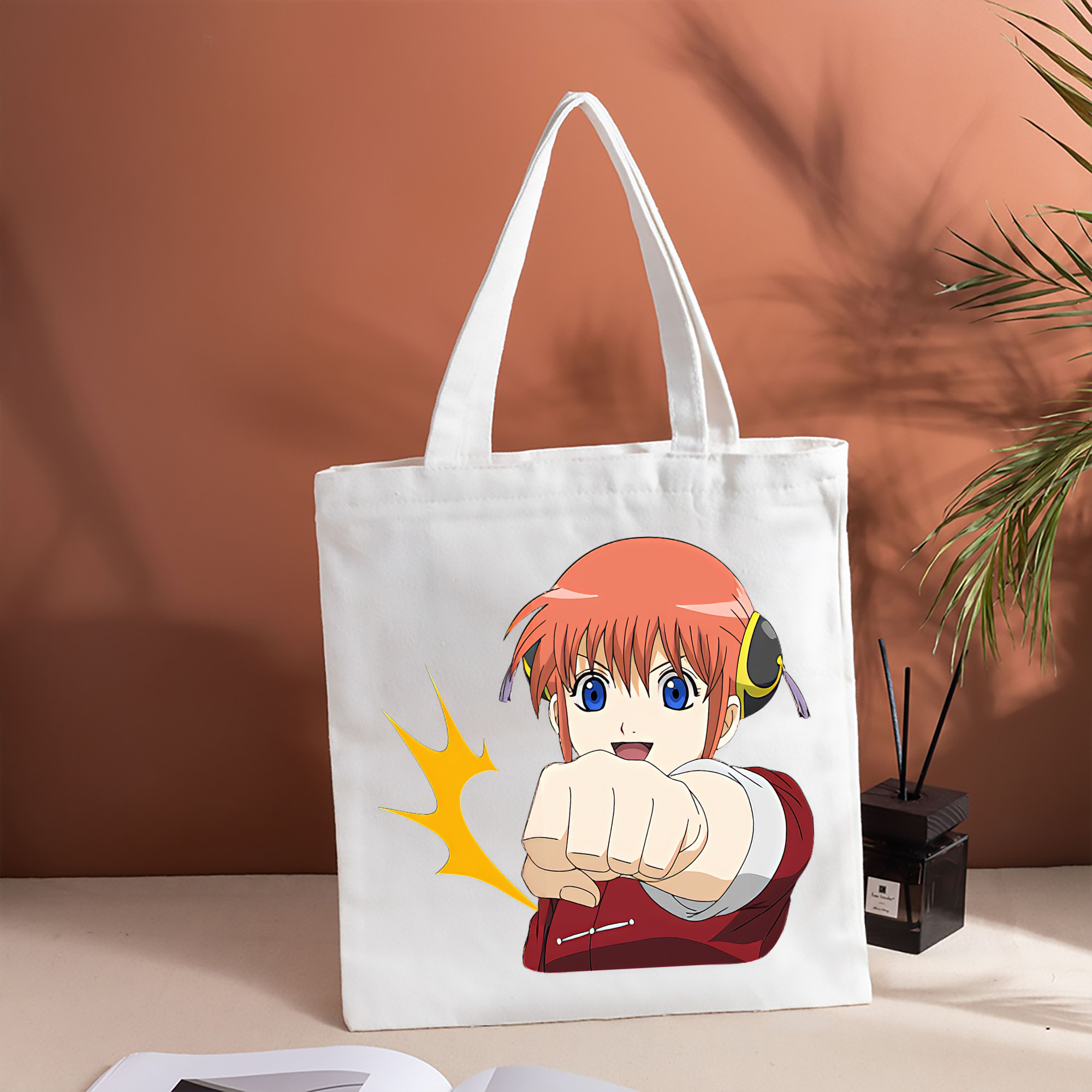 ぎんたま 坂田銀時（さかたぎんとき） 神楽 志村新八（しむら しんぱち） GINTAMA Sakata Gintoki Kagura Shimura Shinpachi 縦型キャンバス生地手提げバッグ　トートバッグ