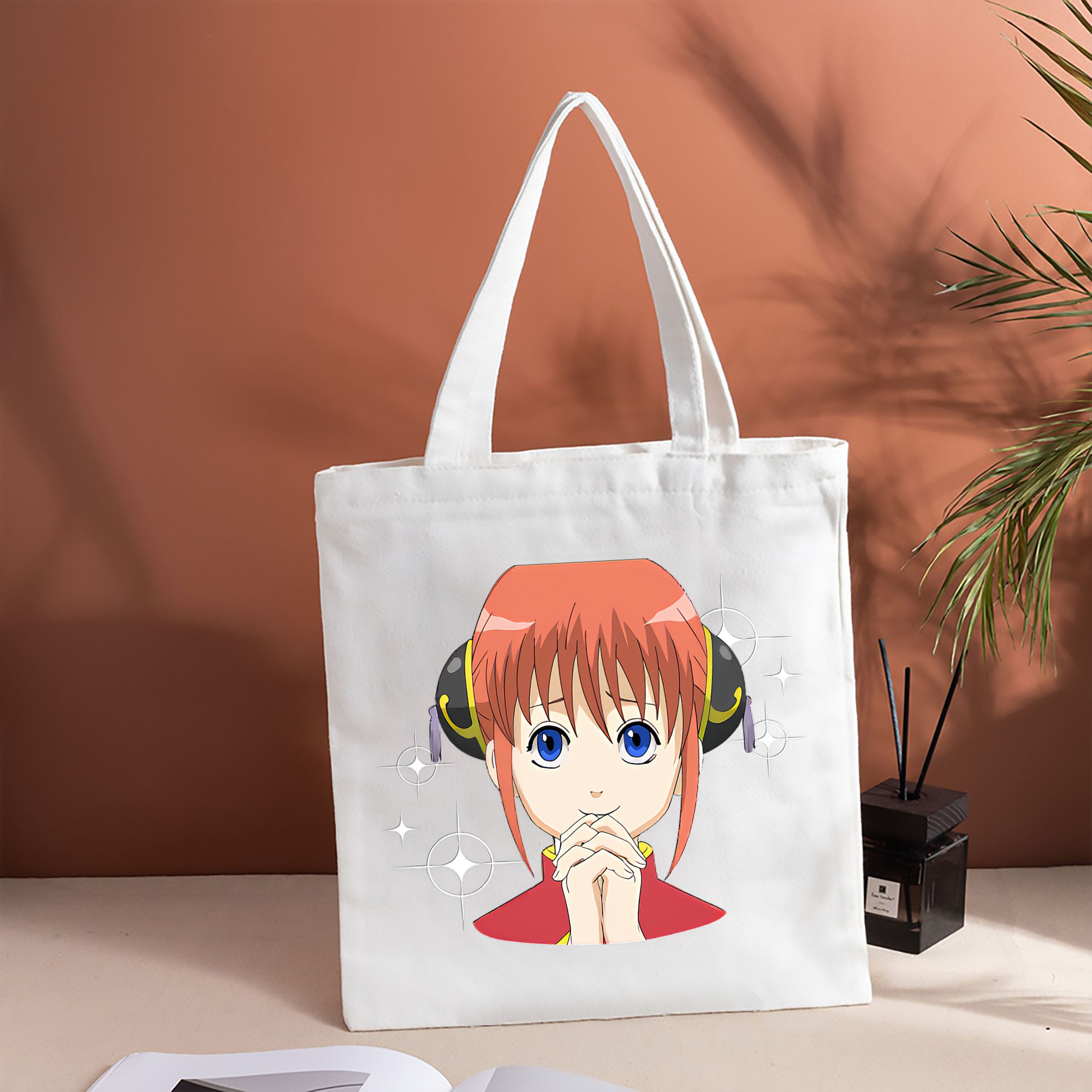 ぎんたま 坂田銀時（さかたぎんとき） 神楽 志村新八（しむら しんぱち） GINTAMA Sakata Gintoki Kagura Shimura Shinpachi 縦型キャンバス生地手提げバッグ　トートバッグ