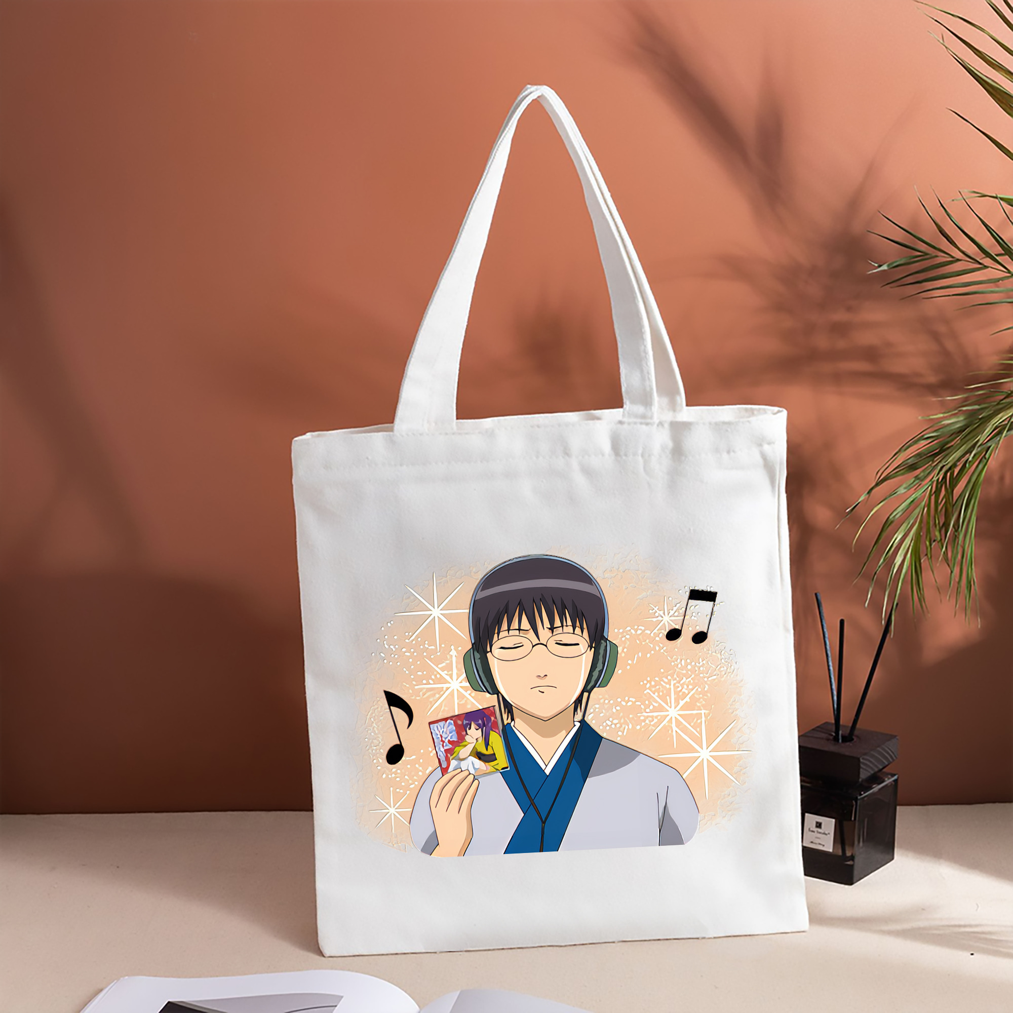 ぎんたま 坂田銀時（さかたぎんとき） 神楽 志村新八（しむら しんぱち） GINTAMA Sakata Gintoki Kagura Shimura Shinpachi 縦型キャンバス生地手提げバッグ　トートバッグ