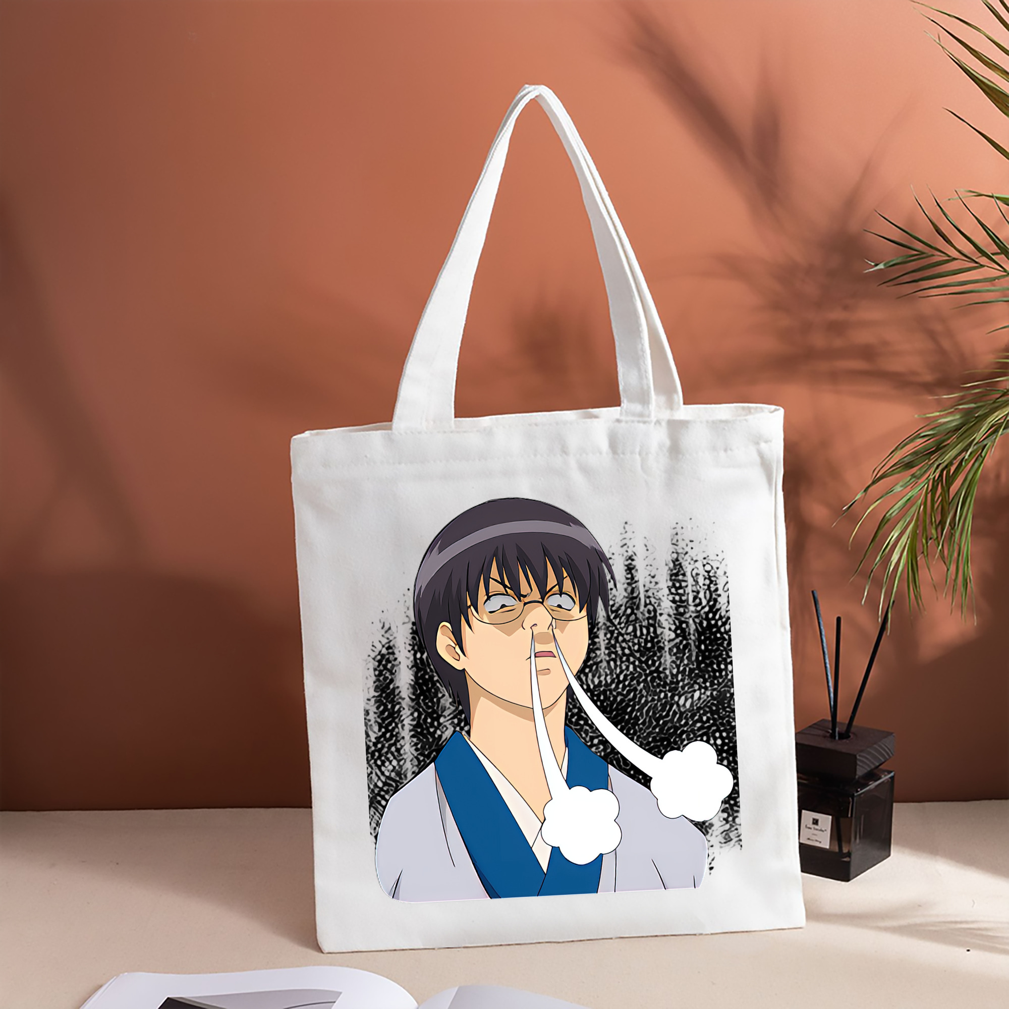 ぎんたま 坂田銀時（さかたぎんとき） 神楽 志村新八（しむら しんぱち） GINTAMA Sakata Gintoki Kagura Shimura Shinpachi 縦型キャンバス生地手提げバッグ　トートバッグ