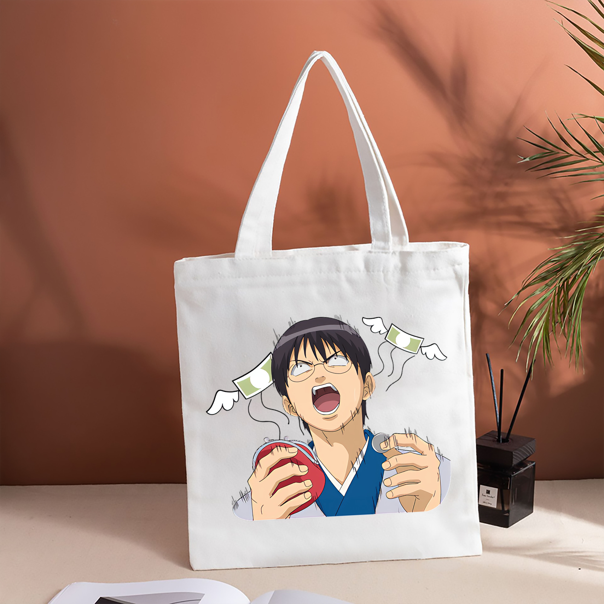 ぎんたま 坂田銀時（さかたぎんとき） 神楽 志村新八（しむら しんぱち） GINTAMA Sakata Gintoki Kagura Shimura Shinpachi 縦型キャンバス生地手提げバッグ　トートバッグ