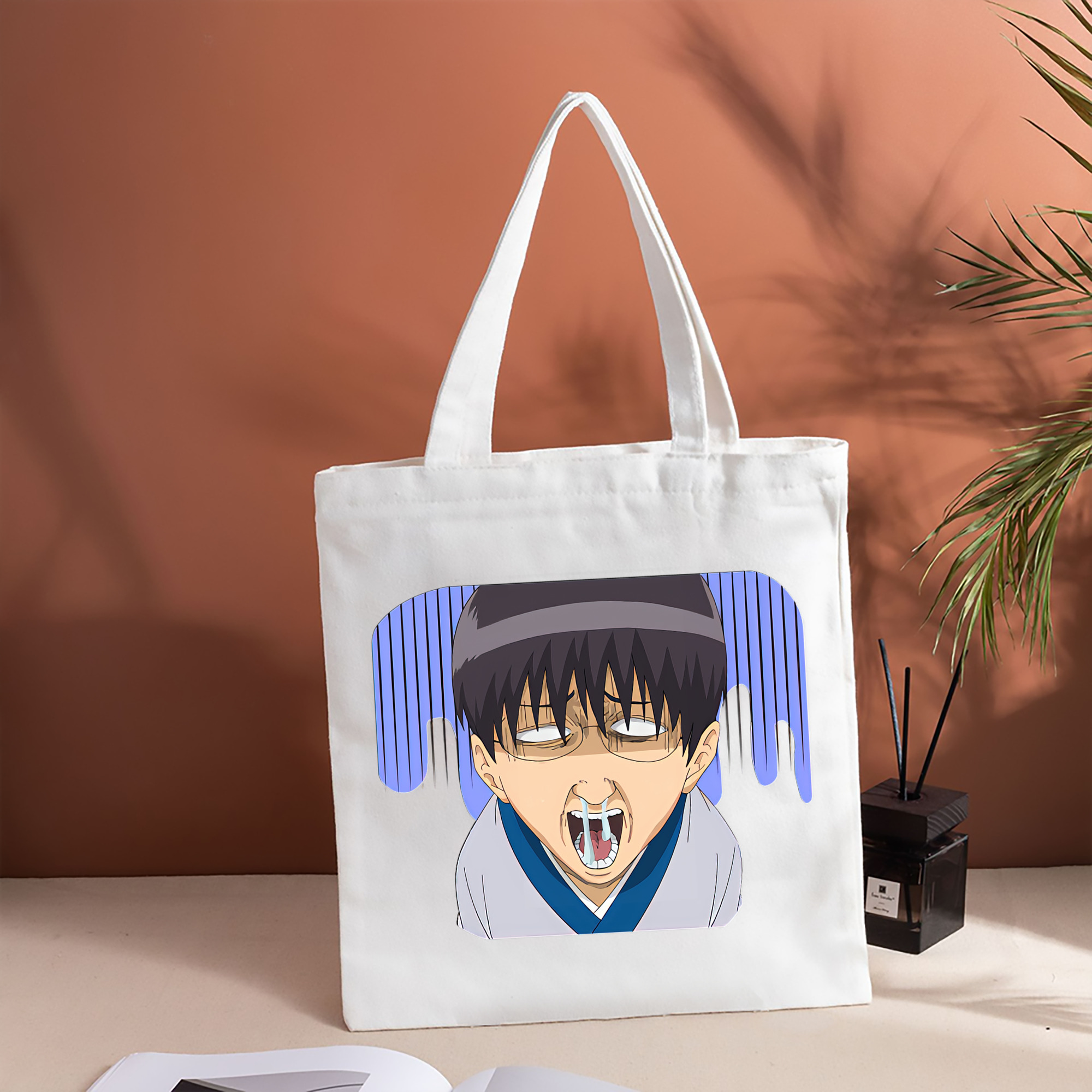 ぎんたま 坂田銀時（さかたぎんとき） 神楽 志村新八（しむら しんぱち） GINTAMA Sakata Gintoki Kagura Shimura Shinpachi 縦型キャンバス生地手提げバッグ　トートバッグ