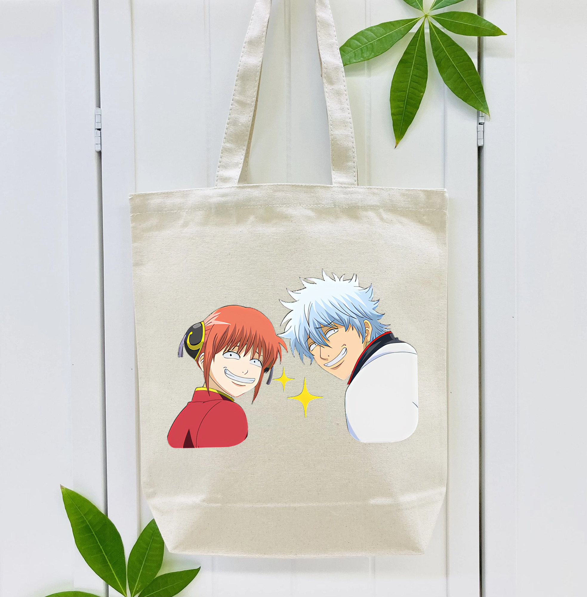 ぎんたま 坂田銀時（さかたぎんとき） 神楽 志村新八（しむら しんぱち） GINTAMA Sakata Gintoki Kagura Shimura Shinpachi 縦型キャンバス生地手提げバッグ　トートバッグ