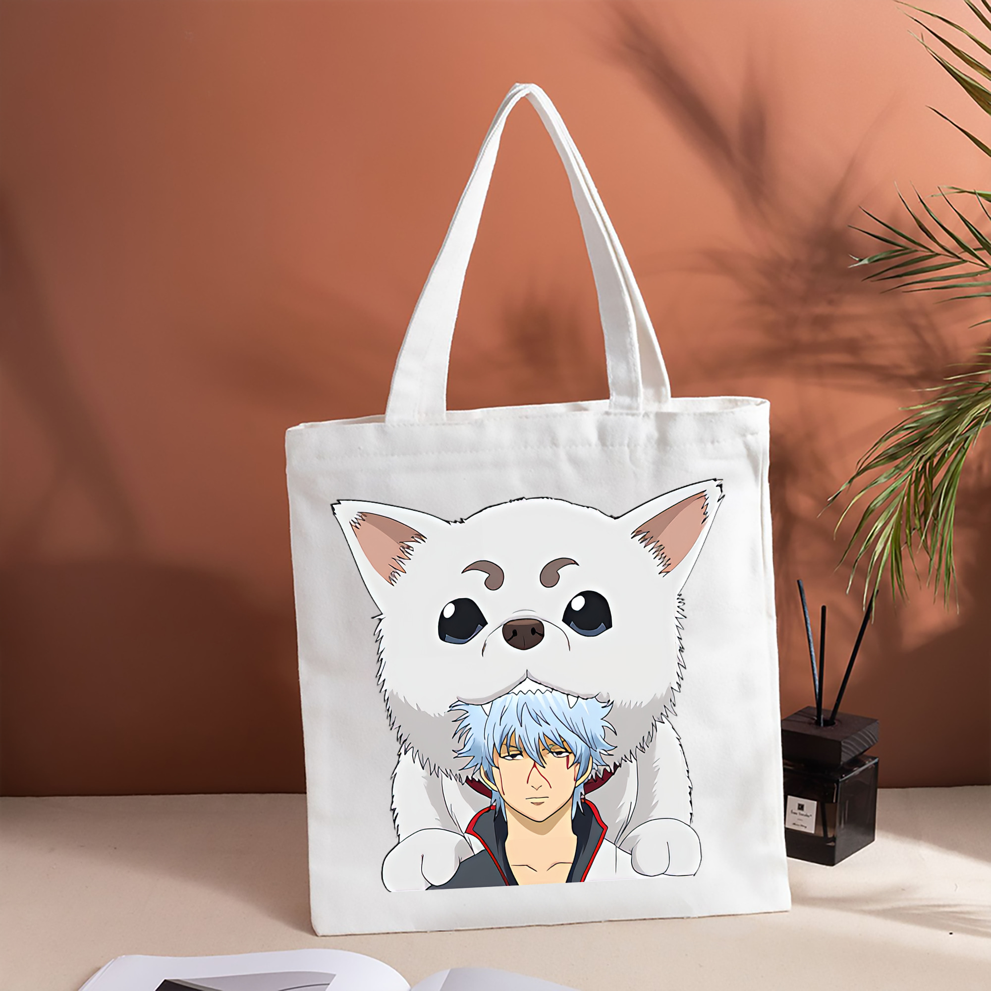 ぎんたま 坂田銀時（さかたぎんとき） 神楽 志村新八（しむら しんぱち） GINTAMA Sakata Gintoki Kagura Shimura Shinpachi 縦型キャンバス生地手提げバッグ　トートバッグ