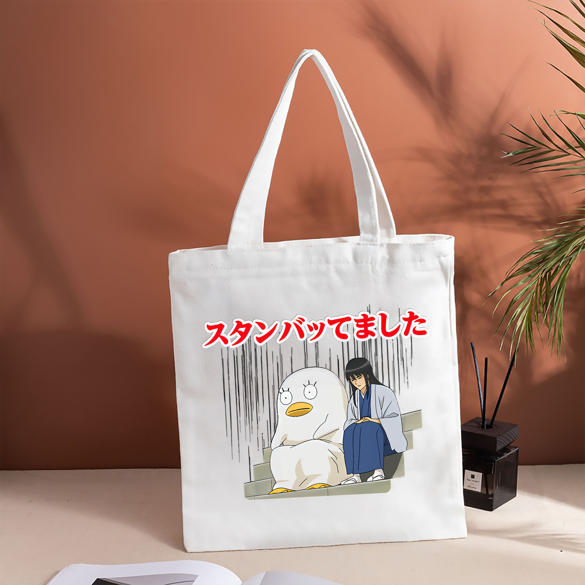 ぎんたま 坂田銀時（さかたぎんとき） 神楽 志村新八（しむら しんぱち） GINTAMA Sakata Gintoki Kagura Shimura Shinpachi 縦型キャンバス生地手提げバッグ　トートバッグ