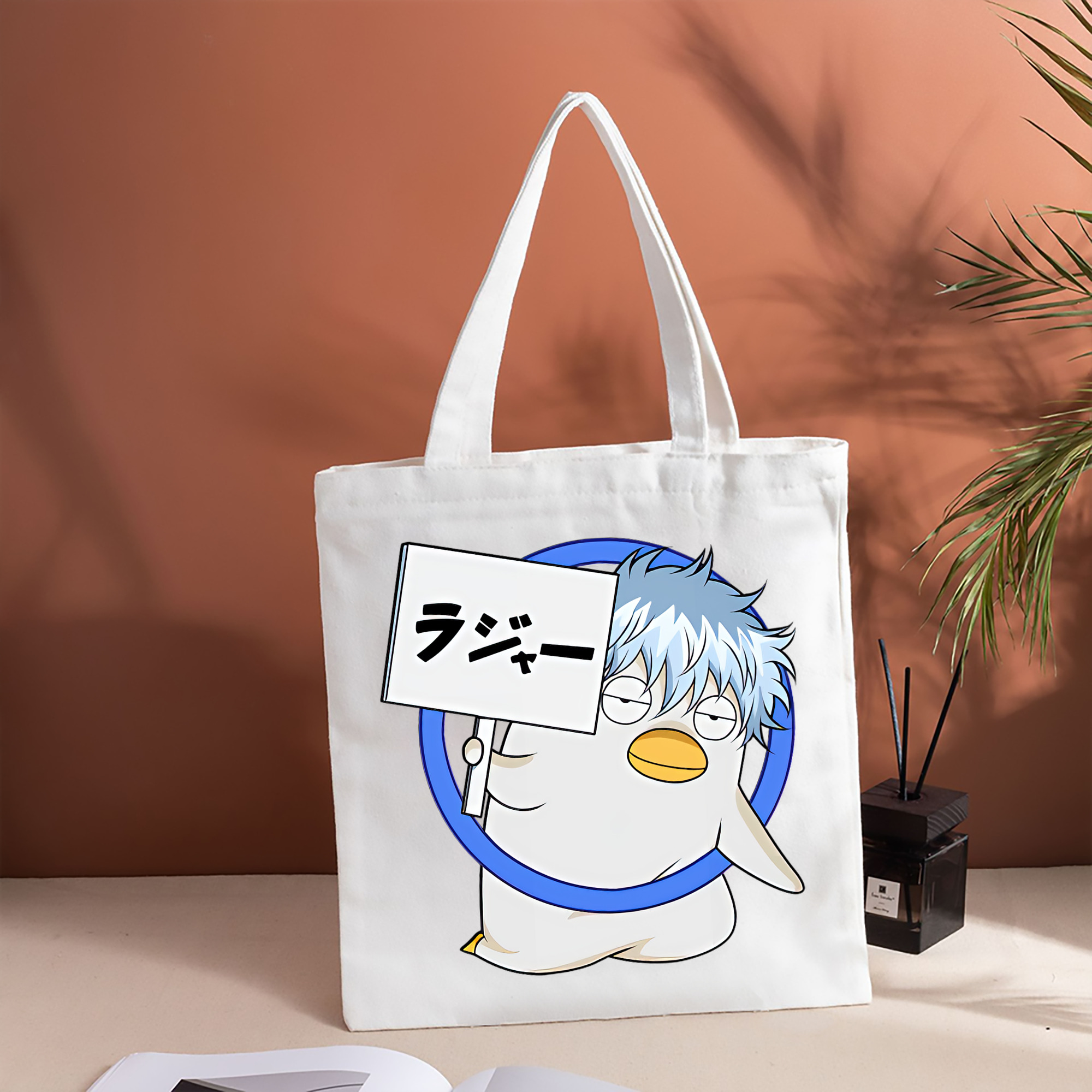 ぎんたま 坂田銀時（さかたぎんとき） 神楽 志村新八（しむら しんぱち） GINTAMA Sakata Gintoki Kagura Shimura Shinpachi 縦型キャンバス生地手提げバッグ　トートバッグ