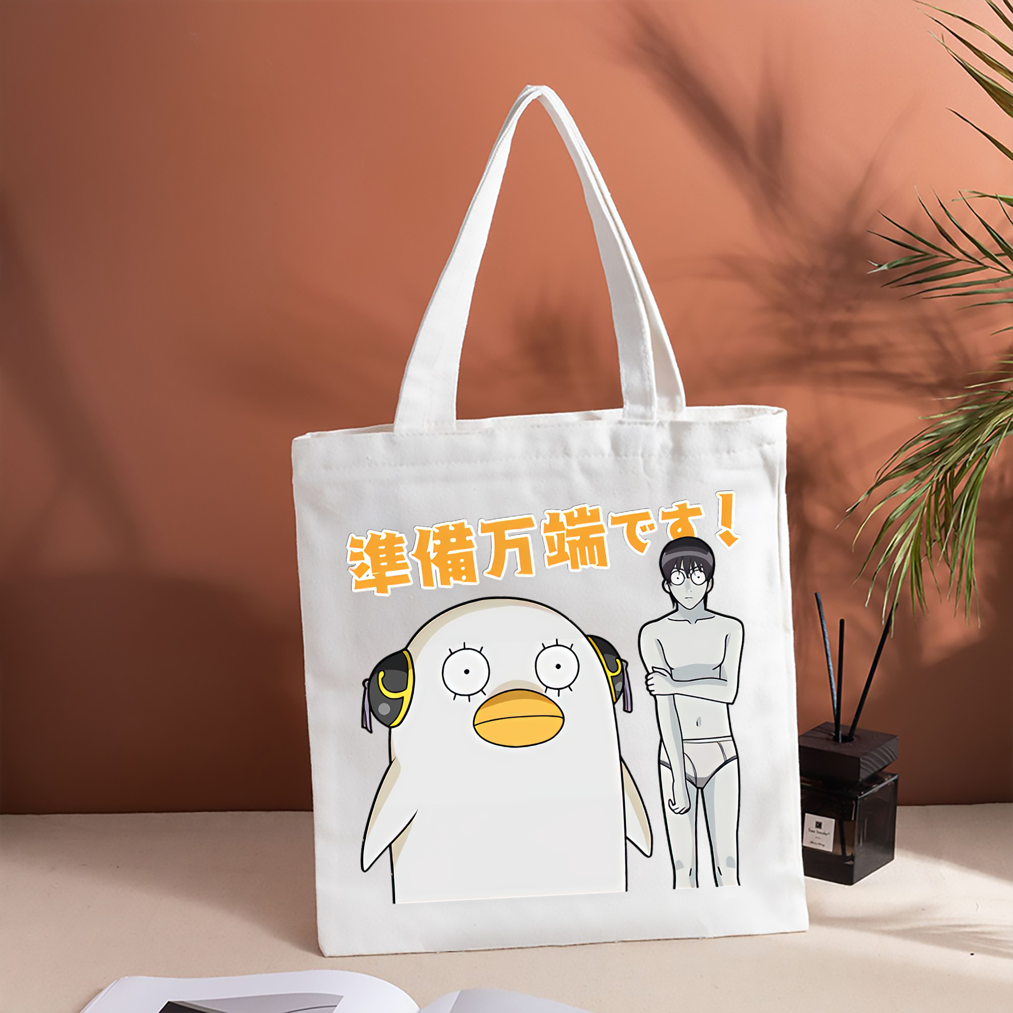 ぎんたま 坂田銀時（さかたぎんとき） 神楽 志村新八（しむら しんぱち） GINTAMA Sakata Gintoki Kagura Shimura Shinpachi 縦型キャンバス生地手提げバッグ　トートバッグ