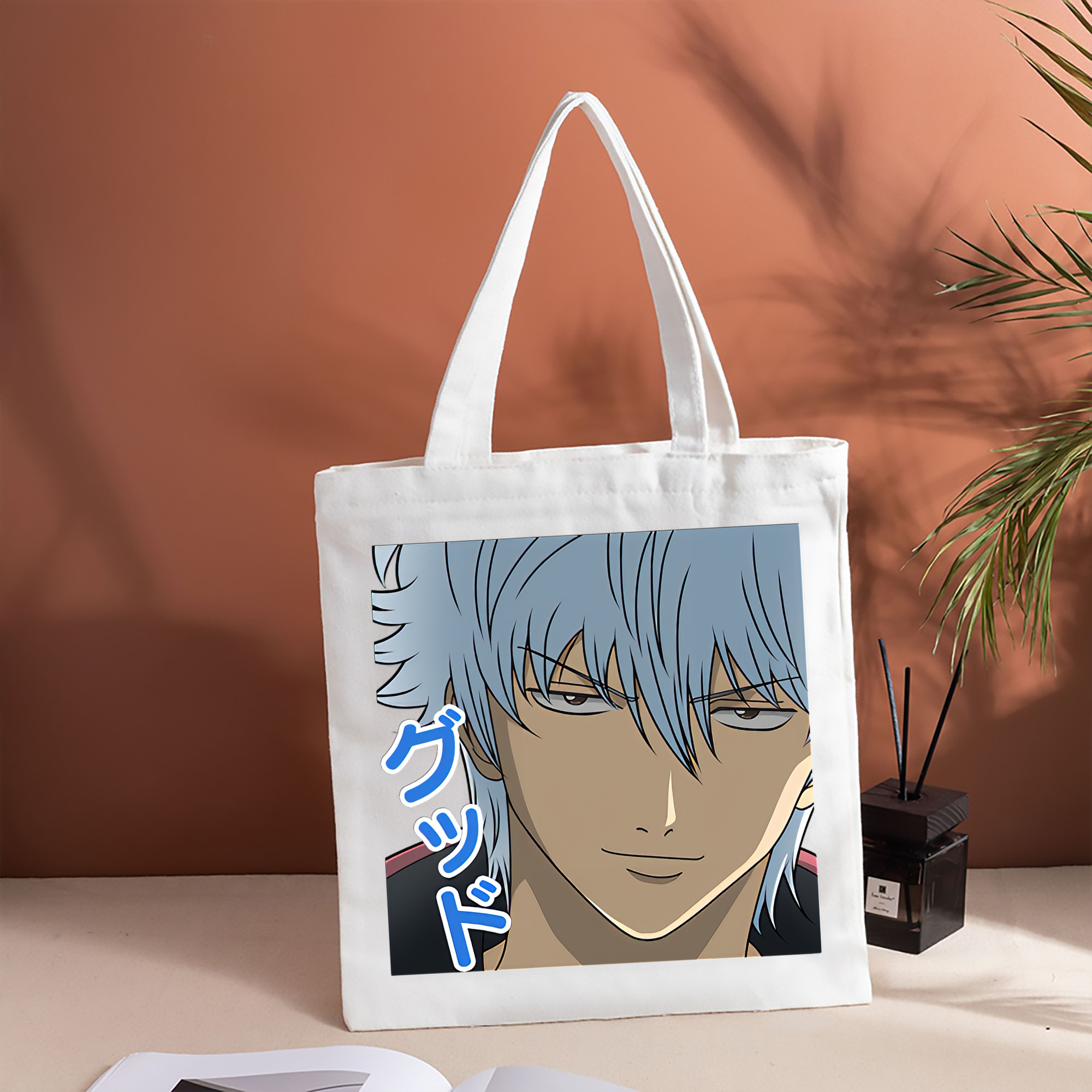 ぎんたま 坂田銀時（さかたぎんとき） 神楽 志村新八（しむら しんぱち） GINTAMA Sakata Gintoki Kagura Shimura Shinpachi 縦型キャンバス生地手提げバッグ　トートバッグ