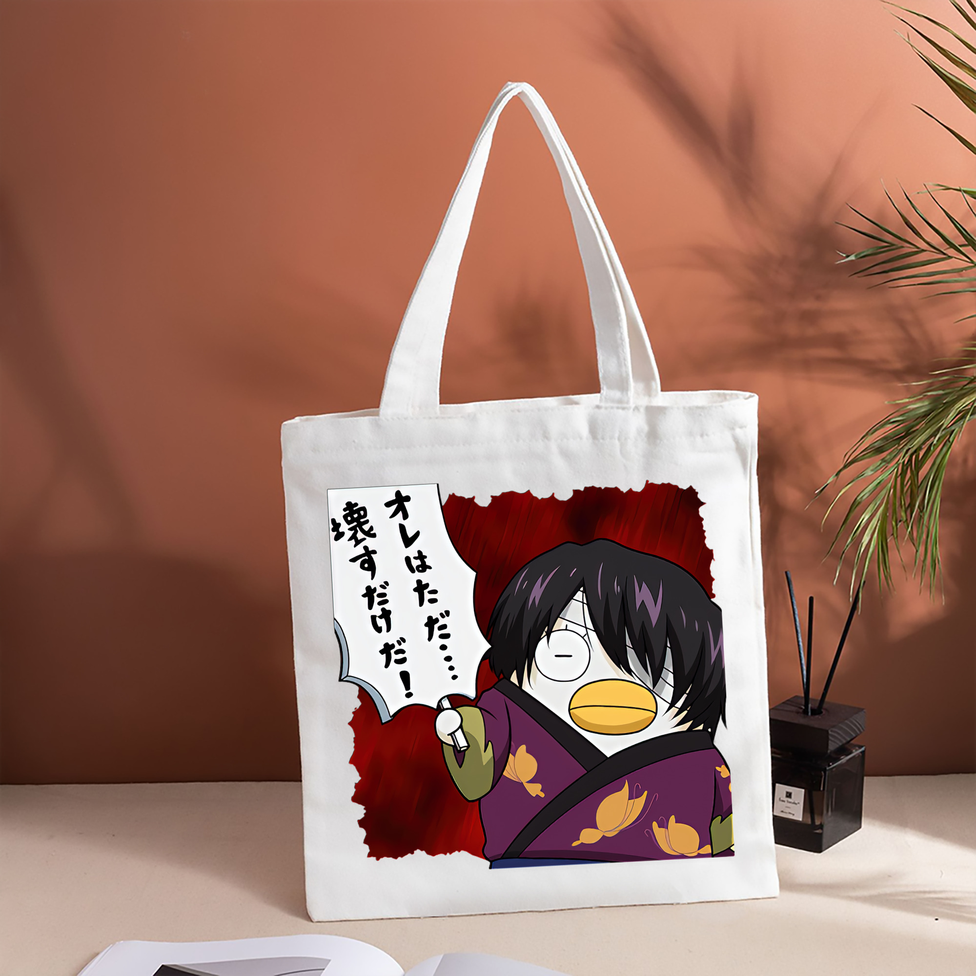 ぎんたま 坂田銀時（さかたぎんとき） 神楽 志村新八（しむら しんぱち） GINTAMA Sakata Gintoki Kagura Shimura Shinpachi 縦型キャンバス生地手提げバッグ　トートバッグ