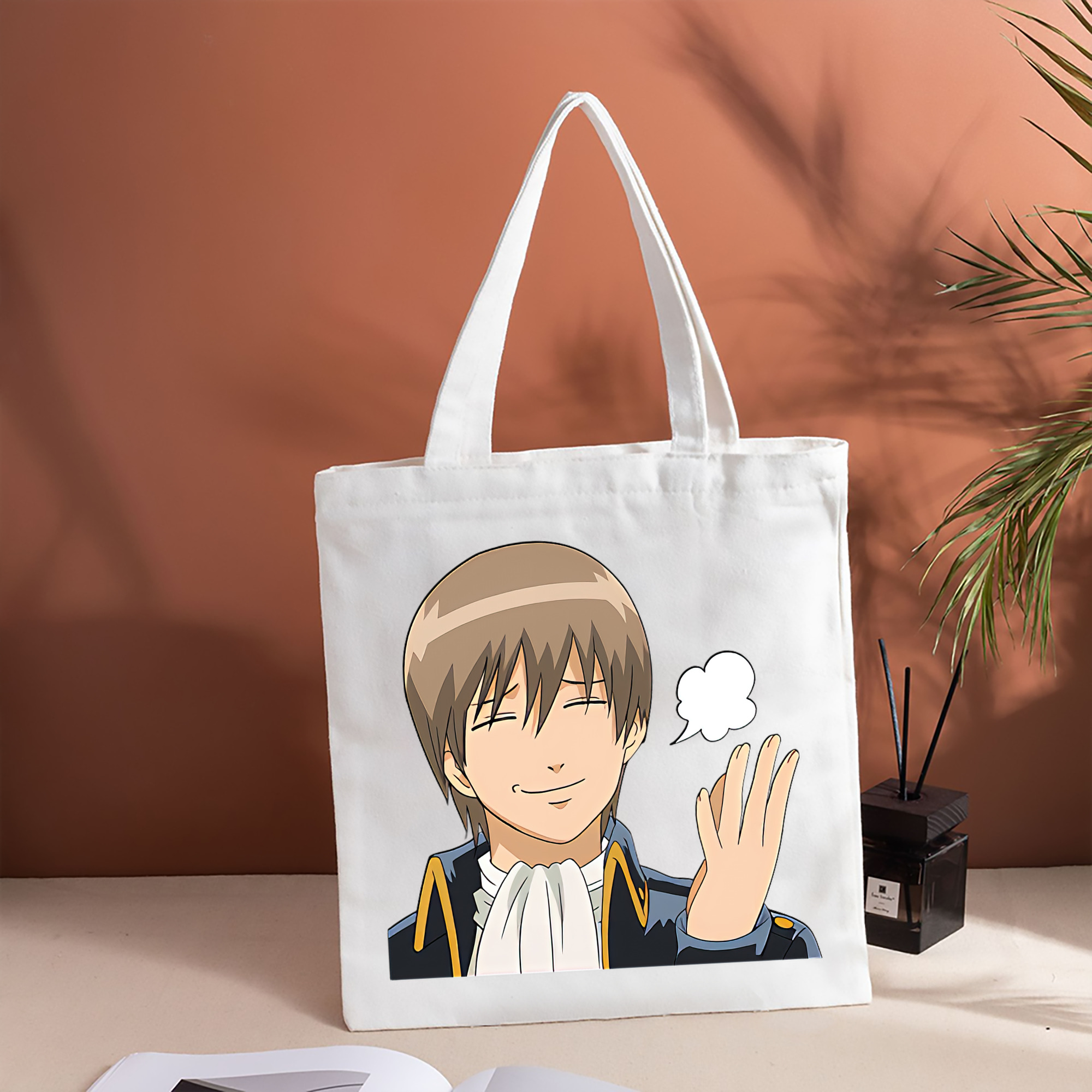 ぎんたま 坂田銀時（さかたぎんとき） 神楽 志村新八（しむら しんぱち） GINTAMA Sakata Gintoki Kagura Shimura Shinpachi 縦型キャンバス生地手提げバッグ　トートバッグ