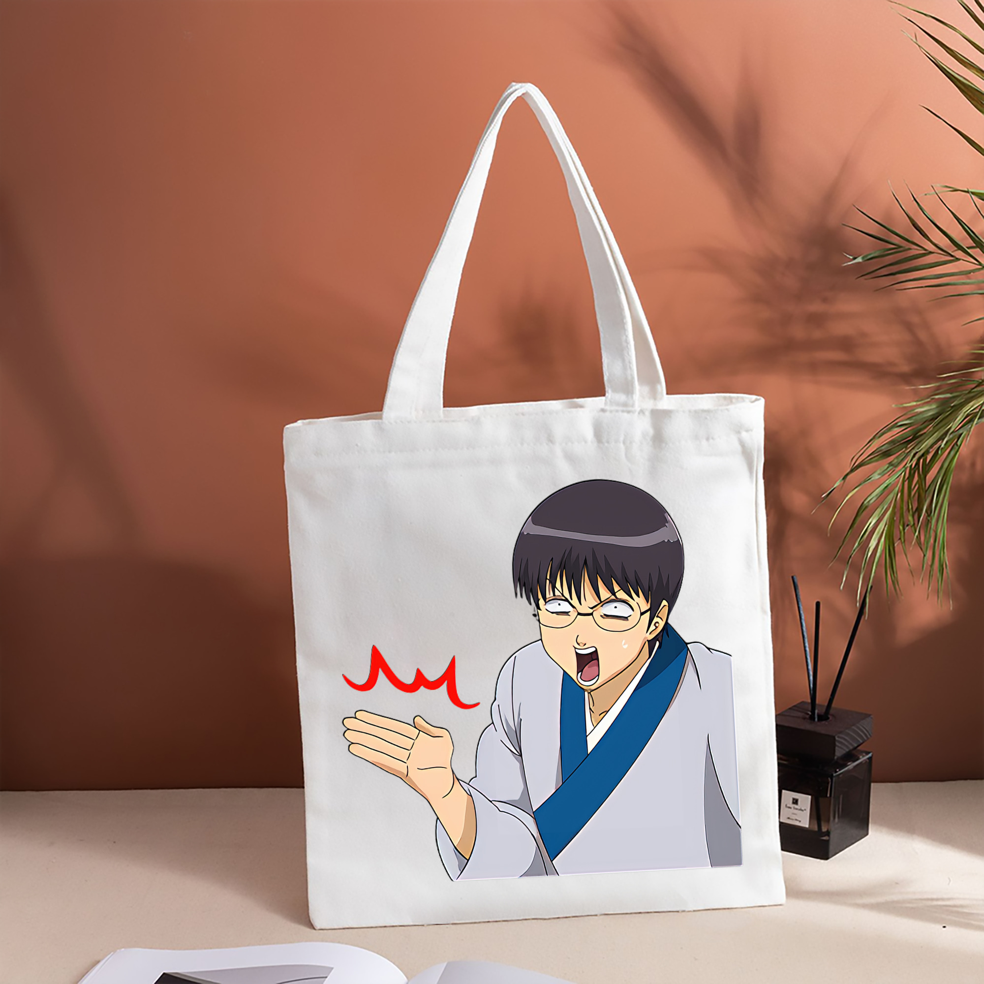 ぎんたま 坂田銀時（さかたぎんとき） 神楽 志村新八（しむら しんぱち） GINTAMA Sakata Gintoki Kagura Shimura Shinpachi 縦型キャンバス生地手提げバッグ　トートバッグ