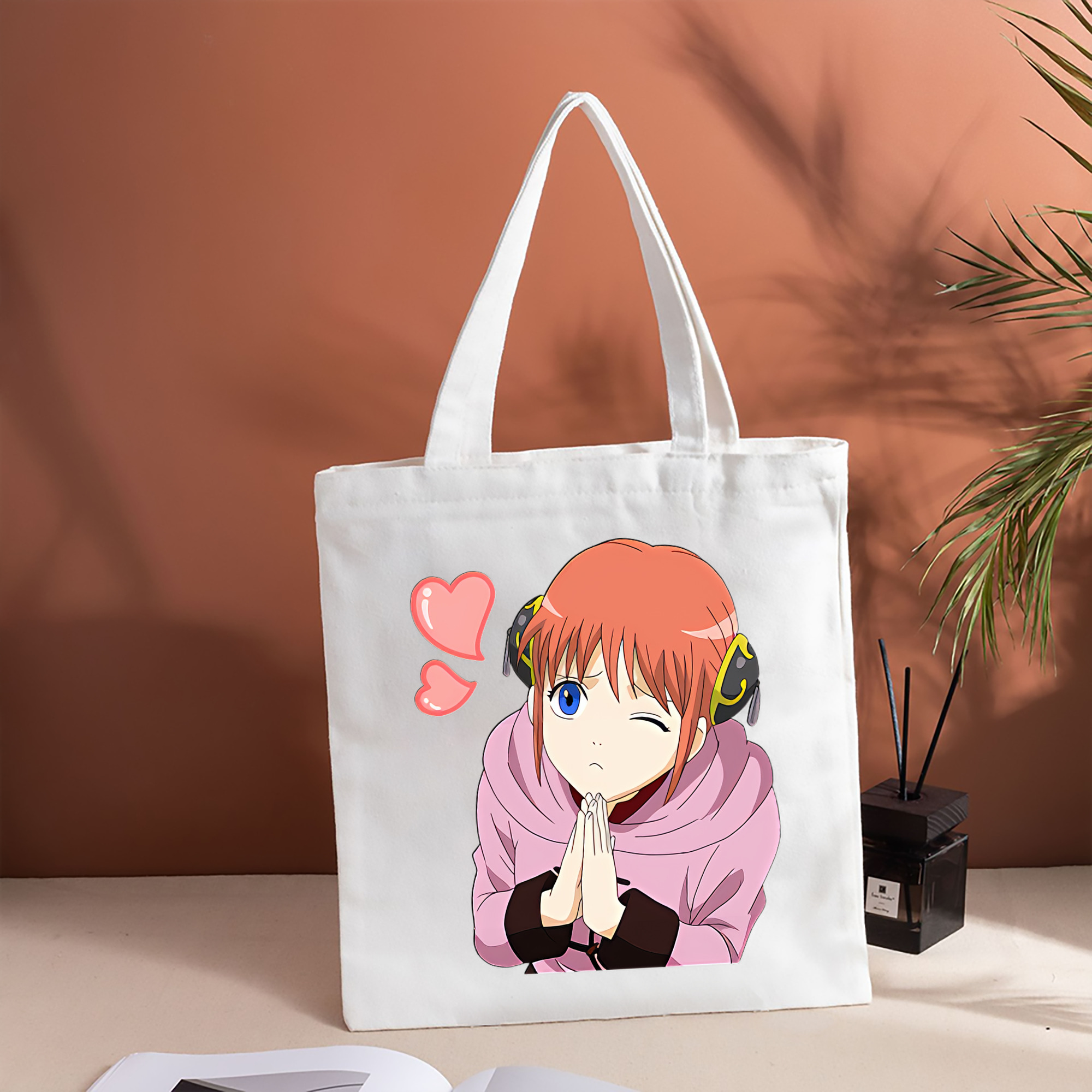 ぎんたま 坂田銀時（さかたぎんとき） 神楽 志村新八（しむら しんぱち） GINTAMA Sakata Gintoki Kagura Shimura Shinpachi 縦型キャンバス生地手提げバッグ　トートバッグ