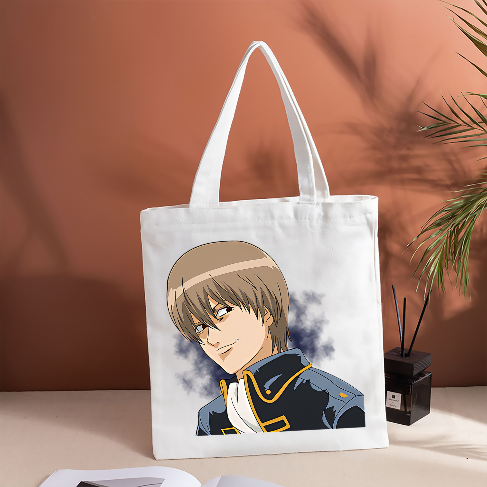 ぎんたま 坂田銀時（さかたぎんとき） 神楽 志村新八（しむら しんぱち） GINTAMA Sakata Gintoki Kagura Shimura Shinpachi 縦型キャンバス生地手提げバッグ　トートバッグ