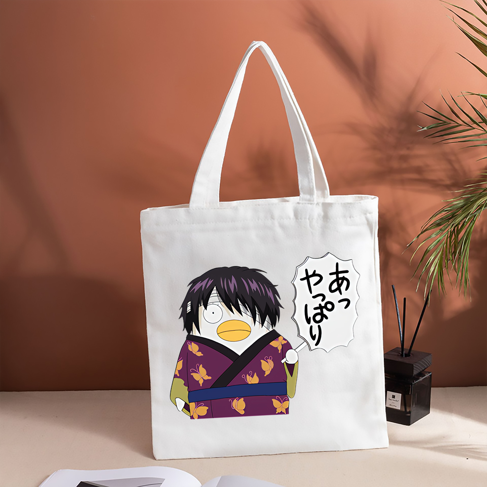 ぎんたま 坂田銀時（さかたぎんとき） 神楽 志村新八（しむら しんぱち） GINTAMA Sakata Gintoki Kagura Shimura Shinpachi 縦型キャンバス生地手提げバッグ　トートバッグ