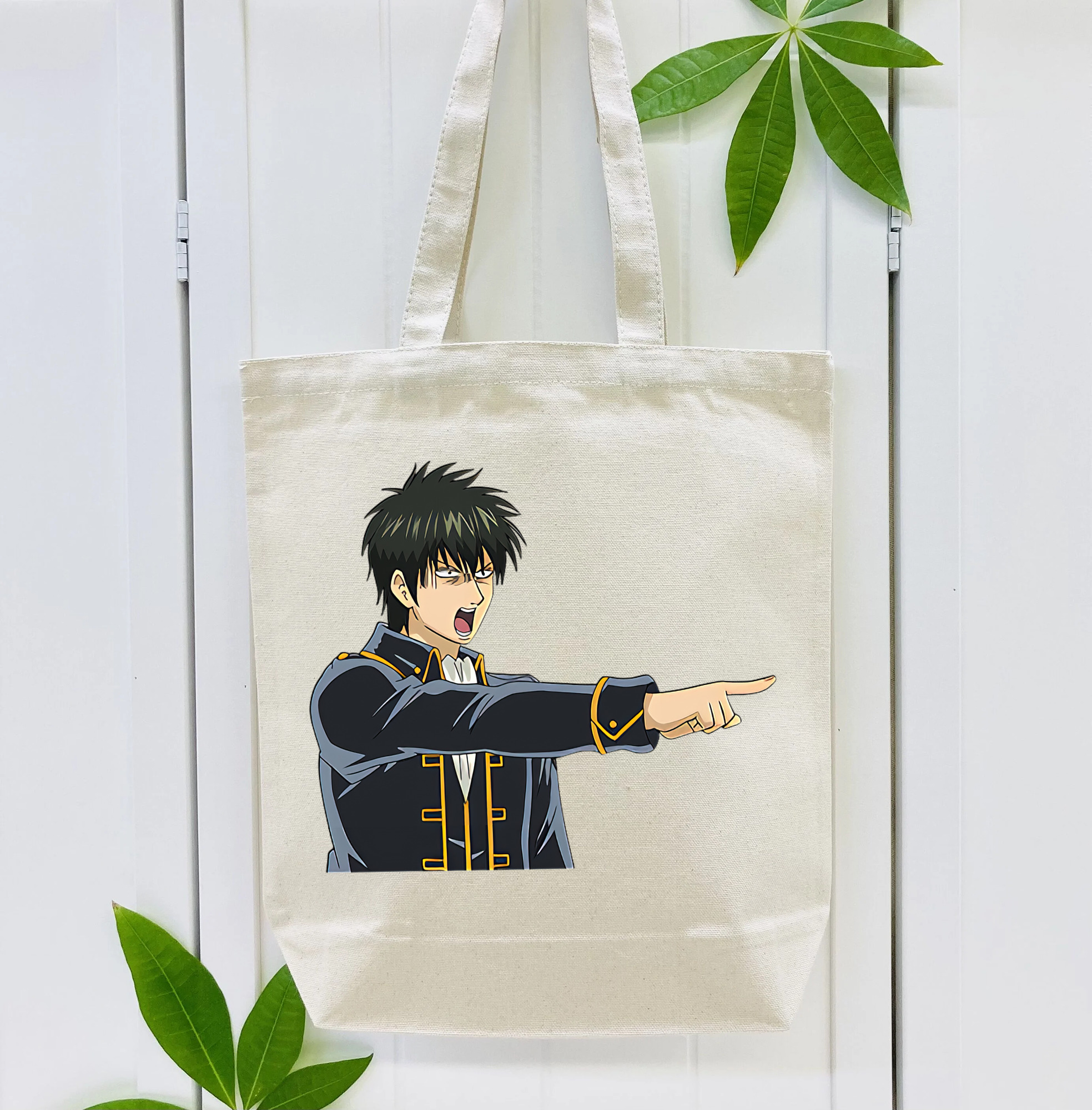 ぎんたま 坂田銀時（さかたぎんとき） 神楽 志村新八（しむら しんぱち） GINTAMA Sakata Gintoki Kagura Shimura Shinpachi 縦型キャンバス生地手提げバッグ　トートバッグ