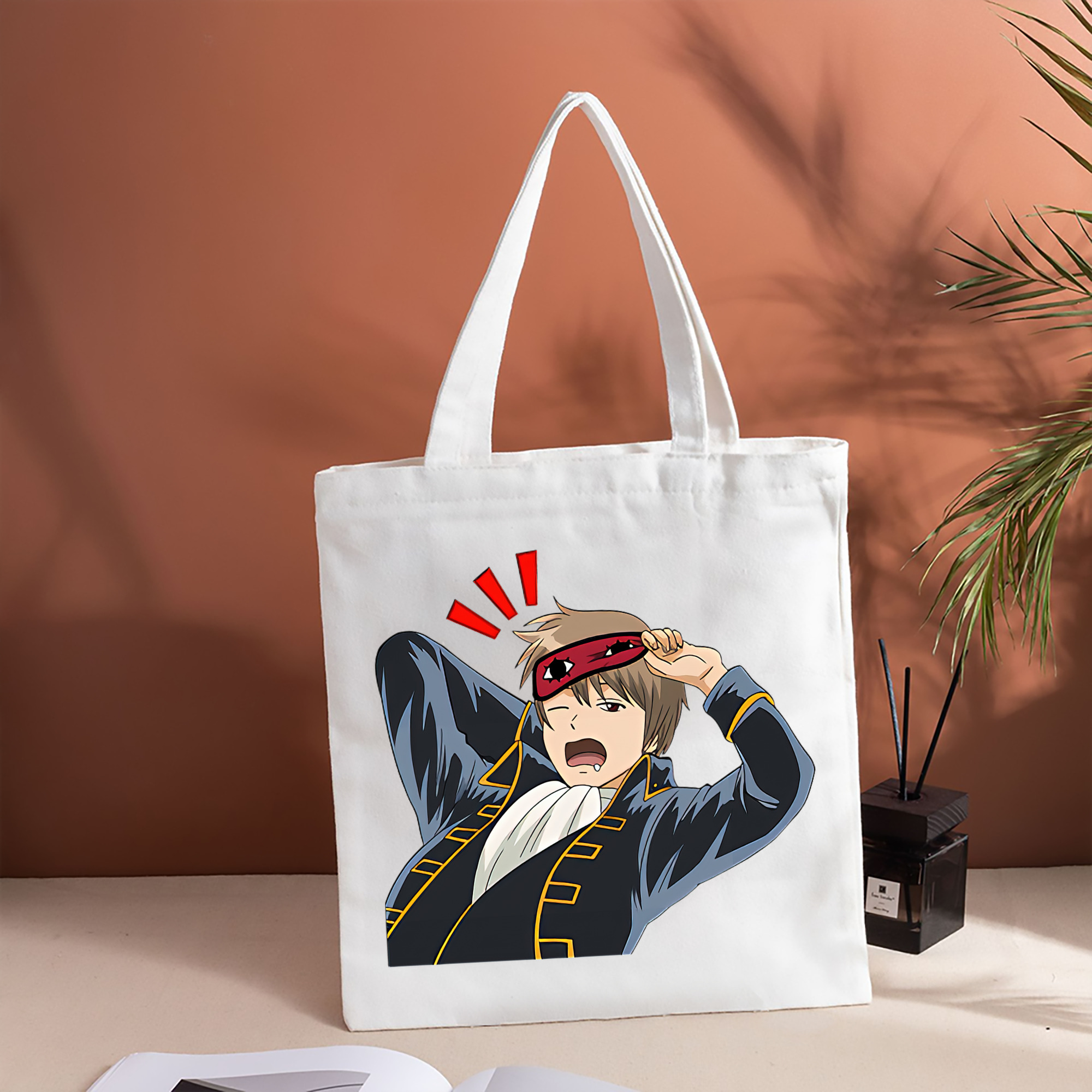 ぎんたま 坂田銀時（さかたぎんとき） 神楽 志村新八（しむら しんぱち） GINTAMA Sakata Gintoki Kagura Shimura Shinpachi 縦型キャンバス生地手提げバッグ　トートバッグ