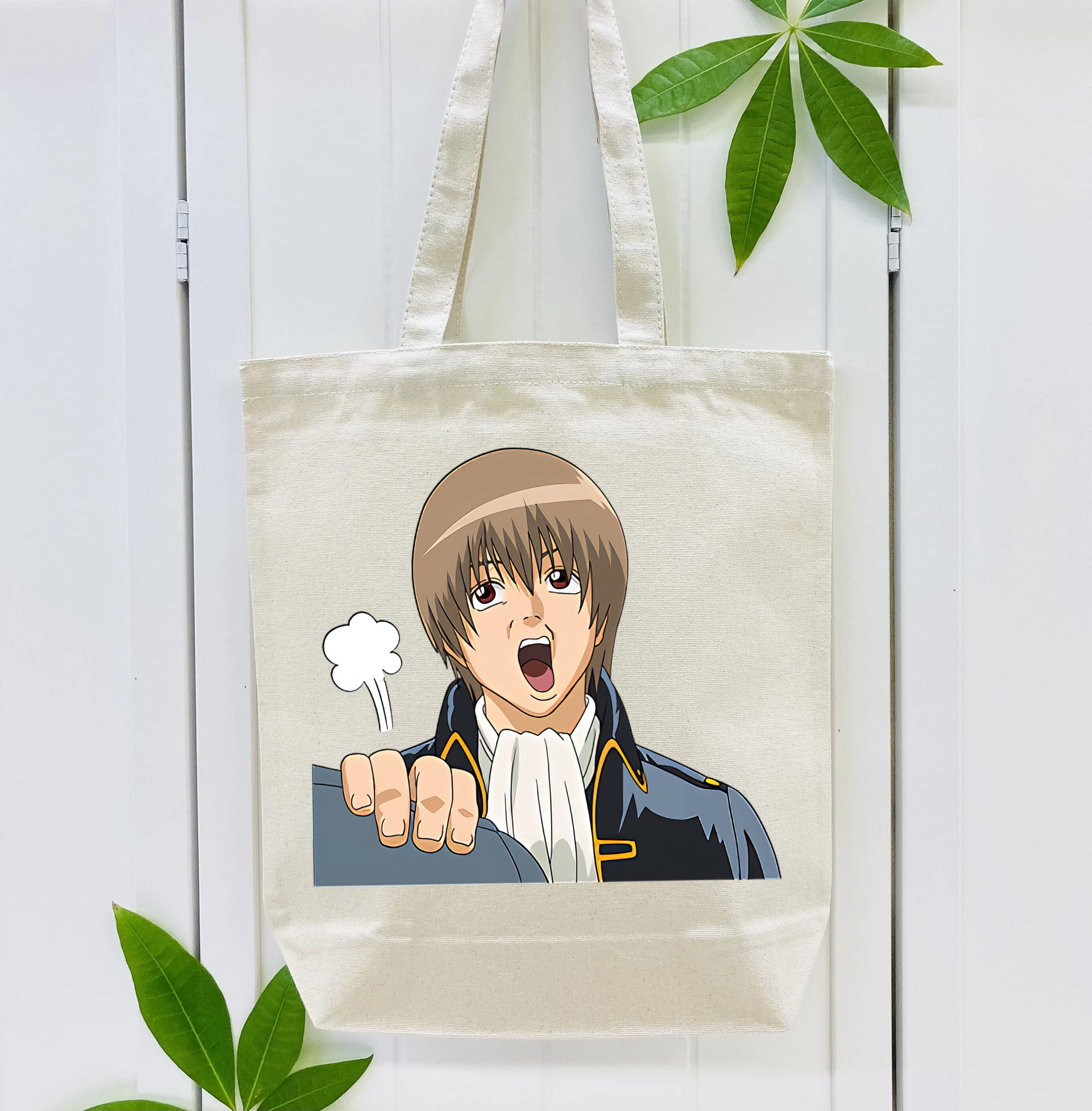 ぎんたま 坂田銀時（さかたぎんとき） 神楽 志村新八（しむら しんぱち） GINTAMA Sakata Gintoki Kagura Shimura Shinpachi 縦型キャンバス生地手提げバッグ　トートバッグ