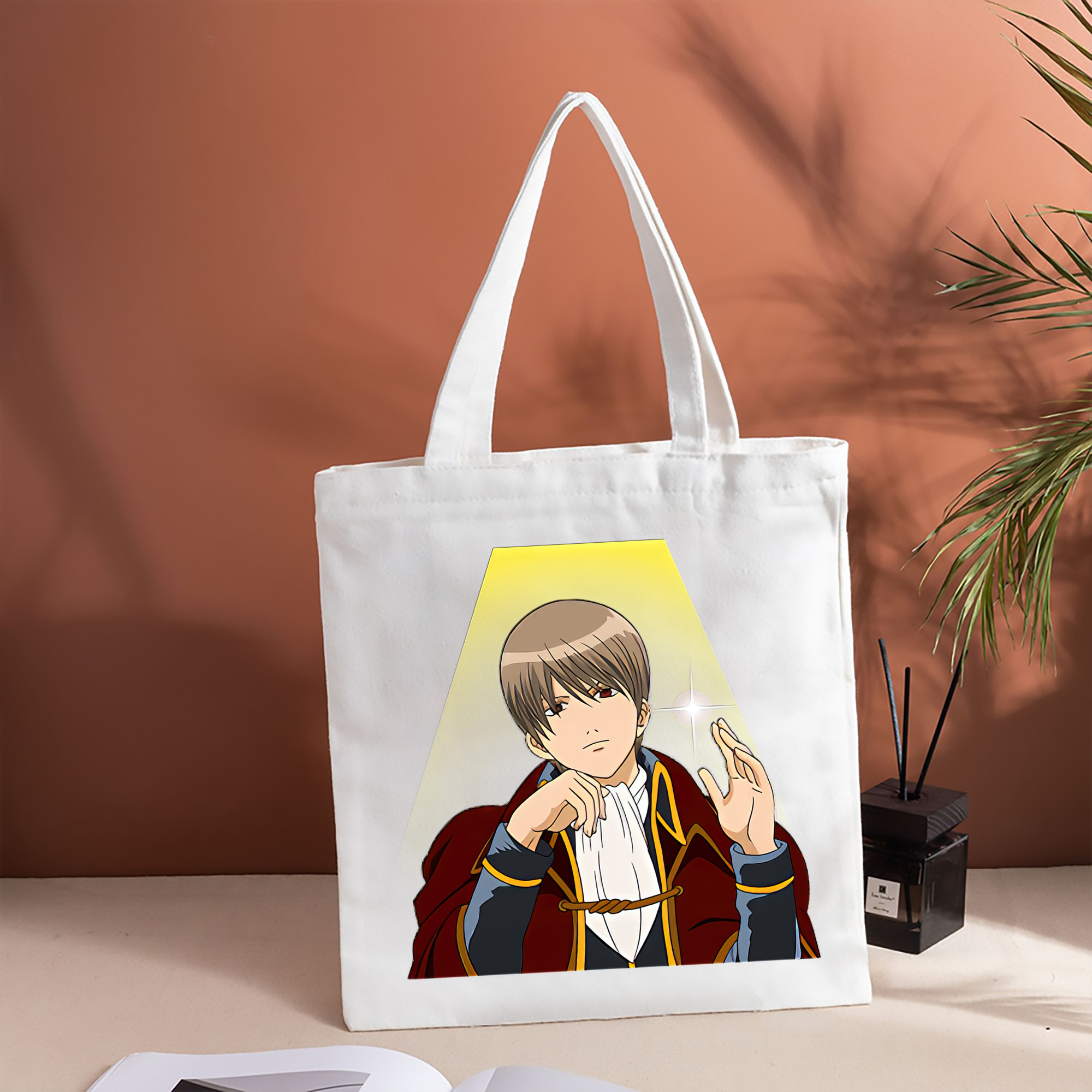 ぎんたま 坂田銀時（さかたぎんとき） 神楽 志村新八（しむら しんぱち） GINTAMA Sakata Gintoki Kagura Shimura Shinpachi 縦型キャンバス生地手提げバッグ　トートバッグ