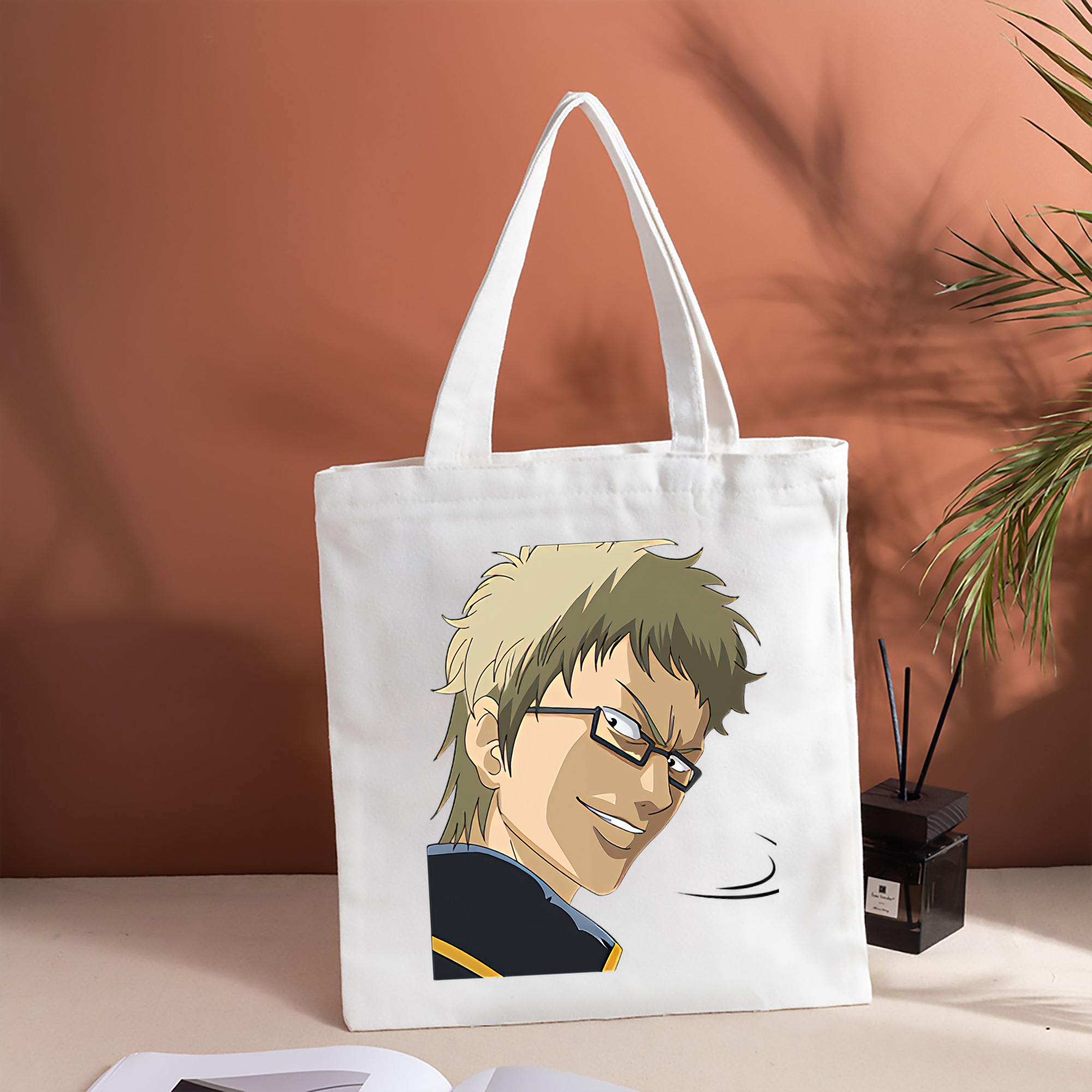 ぎんたま 坂田銀時（さかたぎんとき） 神楽 志村新八（しむら しんぱち） GINTAMA Sakata Gintoki Kagura Shimura Shinpachi 縦型キャンバス生地手提げバッグ　トートバッグ