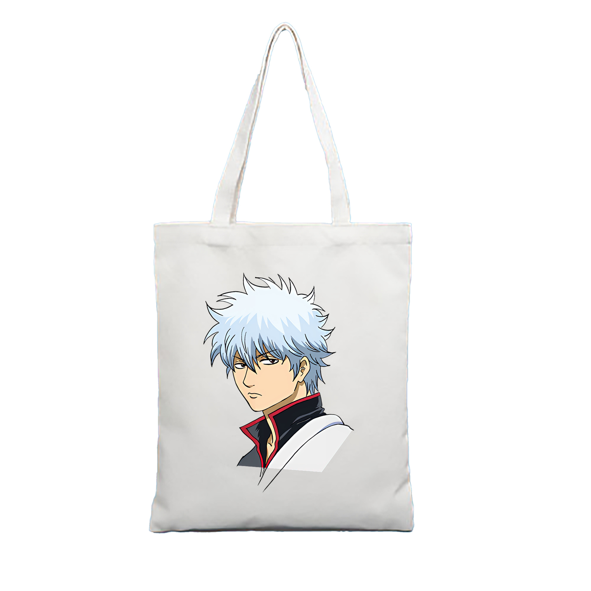 （画像用） ぎんたま 坂田銀時（さかたぎんとき） 神楽 志村新八（しむら しんぱち） GINTAMA Sakata Gintoki Kagura Shimura Shinpachi 縦型キャンバス生地手提げバッグ　トートバッグ