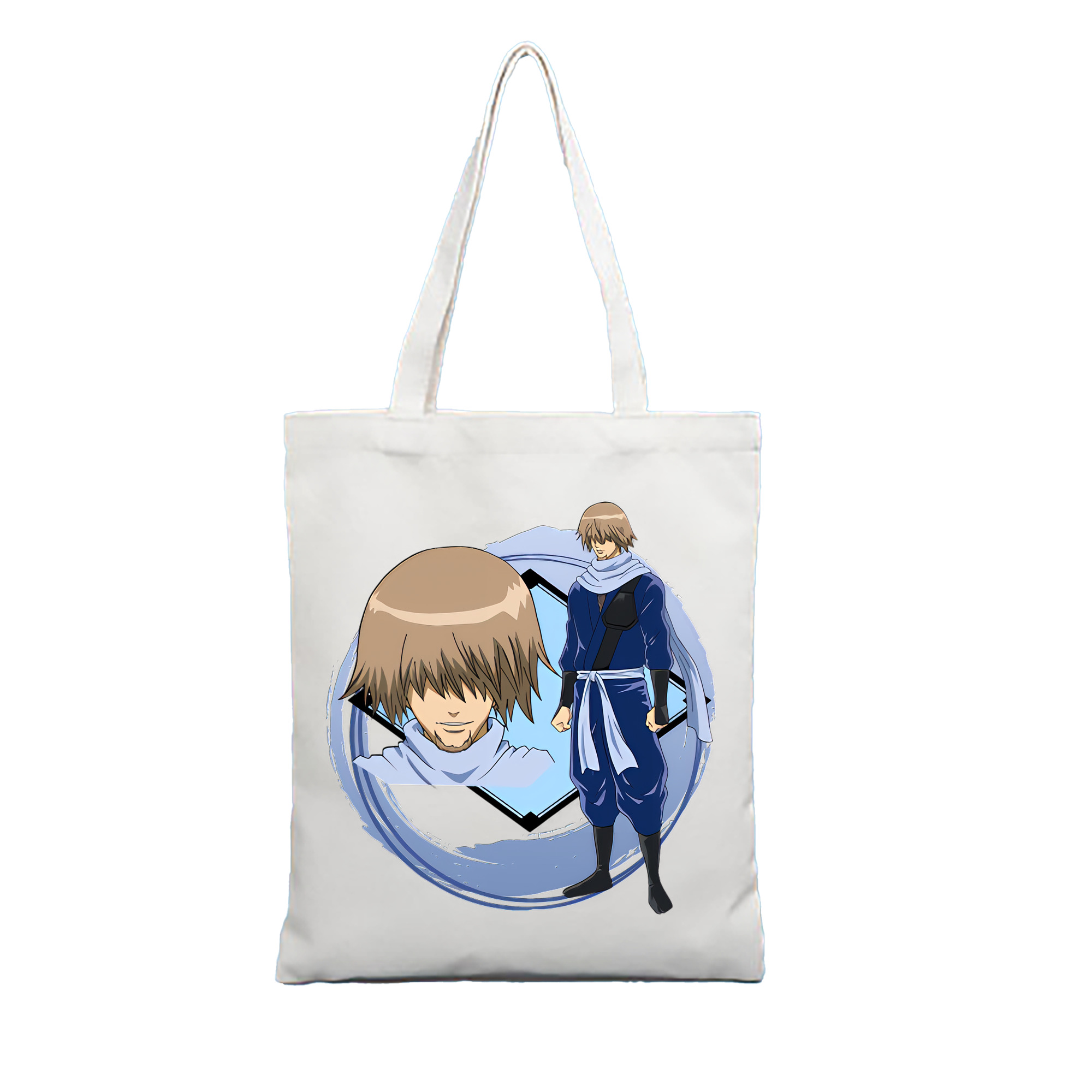 （画像用） ぎんたま 坂田銀時（さかたぎんとき） 神楽 志村新八（しむら しんぱち） GINTAMA Sakata Gintoki Kagura Shimura Shinpachi 縦型キャンバス生地手提げバッグ　トートバッグ