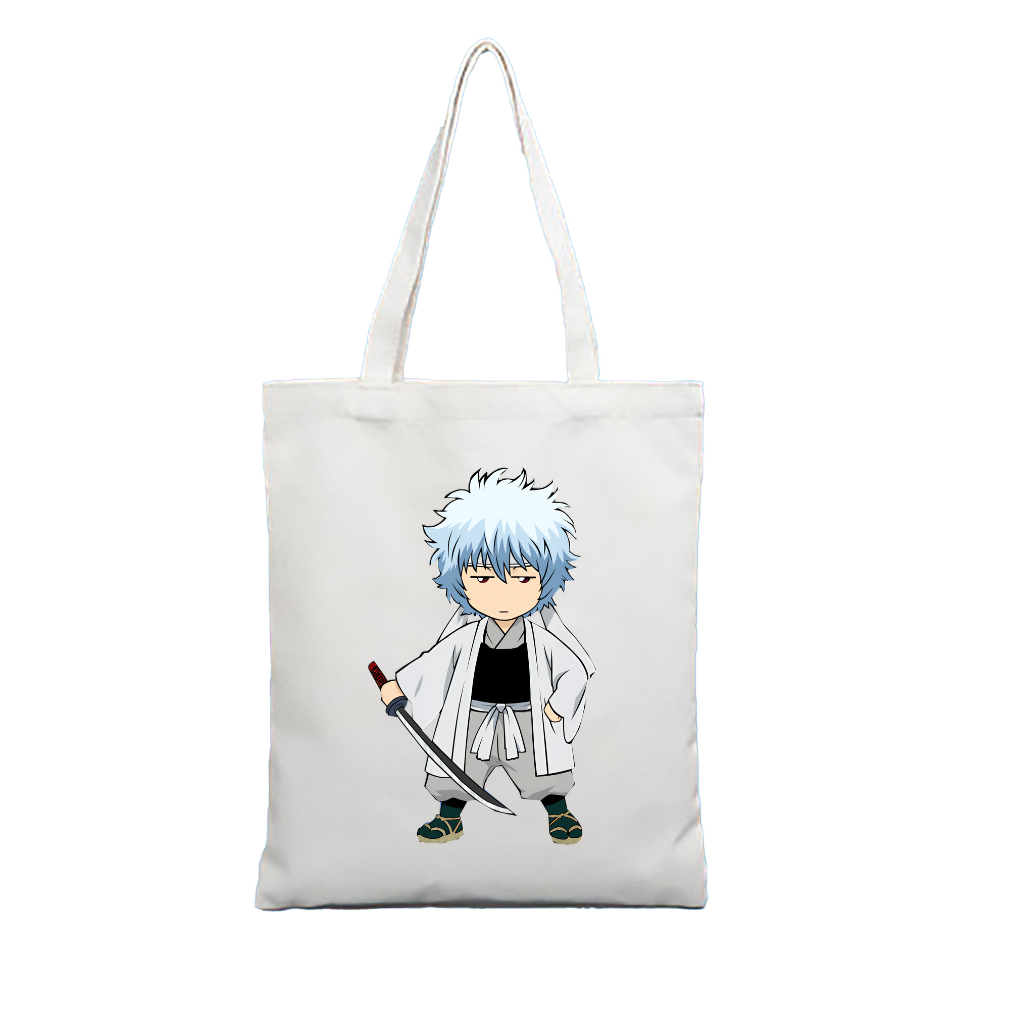 （画像用） ぎんたま 坂田銀時（さかたぎんとき） 神楽 志村新八（しむら しんぱち） GINTAMA Sakata Gintoki Kagura Shimura Shinpachi 縦型キャンバス生地手提げバッグ　トートバッグ