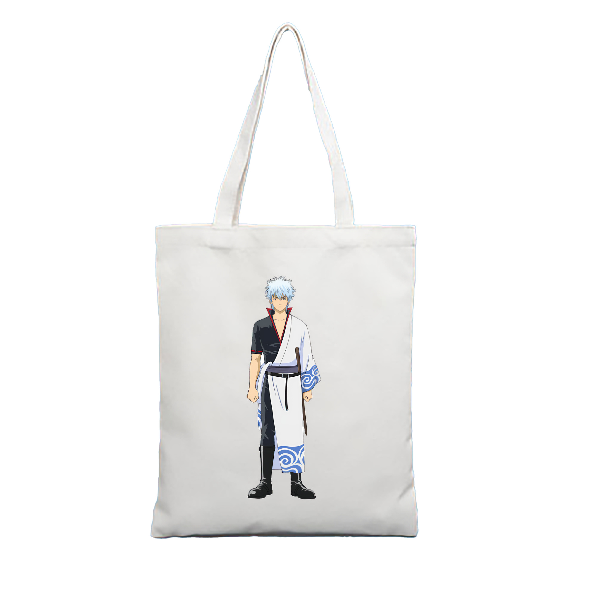 （画像用） ぎんたま 坂田銀時（さかたぎんとき） 神楽 志村新八（しむら しんぱち） GINTAMA Sakata Gintoki Kagura Shimura Shinpachi 縦型キャンバス生地手提げバッグ　トートバッグ