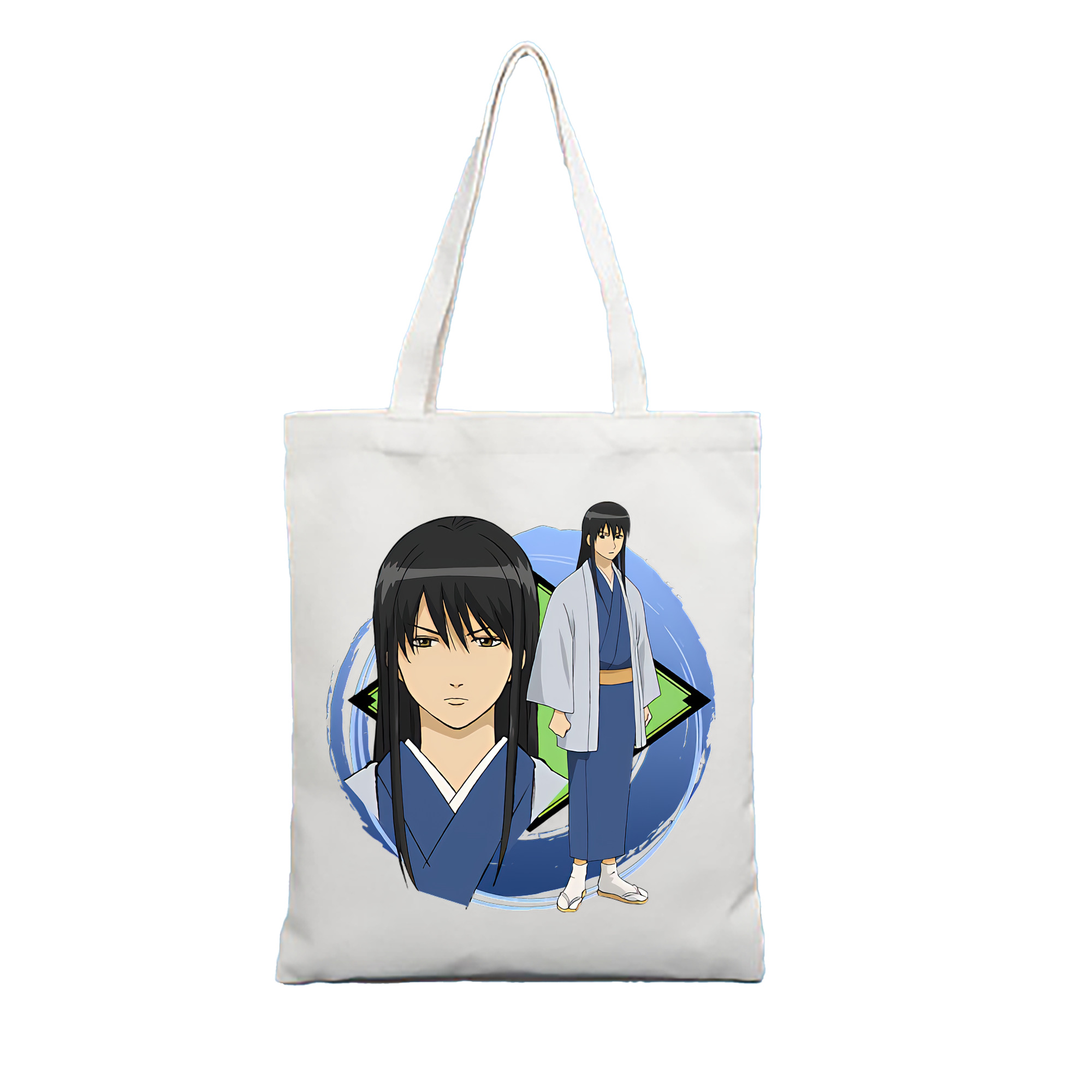 （画像用） ぎんたま 坂田銀時（さかたぎんとき） 神楽 志村新八（しむら しんぱち） GINTAMA Sakata Gintoki Kagura Shimura Shinpachi 縦型キャンバス生地手提げバッグ　トートバッグ