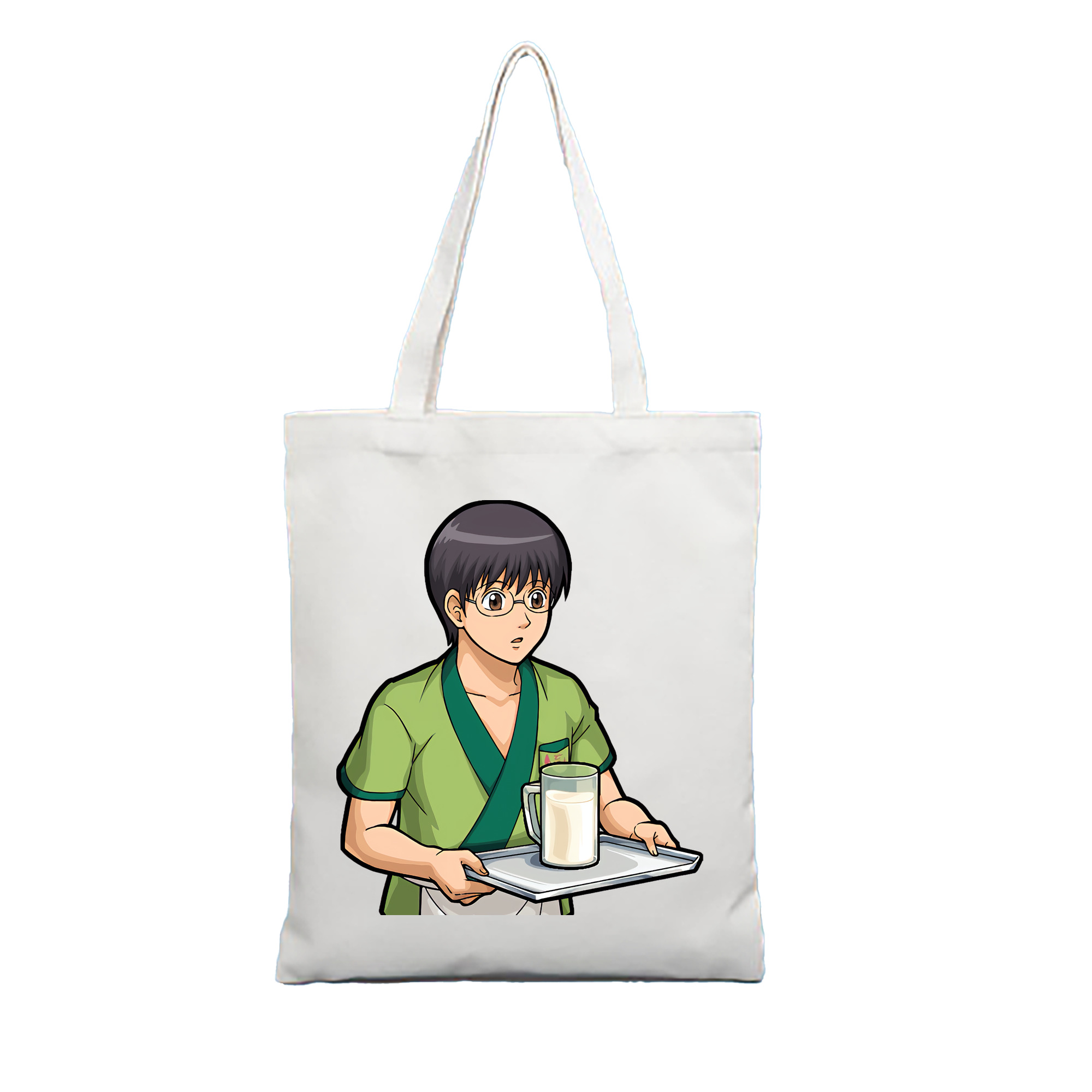 （画像用） ぎんたま 坂田銀時（さかたぎんとき） 神楽 志村新八（しむら しんぱち） GINTAMA Sakata Gintoki Kagura Shimura Shinpachi 縦型キャンバス生地手提げバッグ　トートバッグ