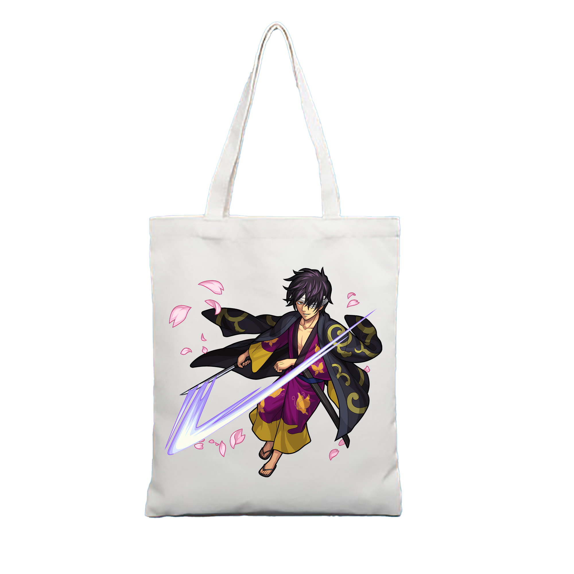 （画像用） ぎんたま 坂田銀時（さかたぎんとき） 神楽 志村新八（しむら しんぱち） GINTAMA Sakata Gintoki Kagura Shimura Shinpachi 縦型キャンバス生地手提げバッグ　トートバッグ