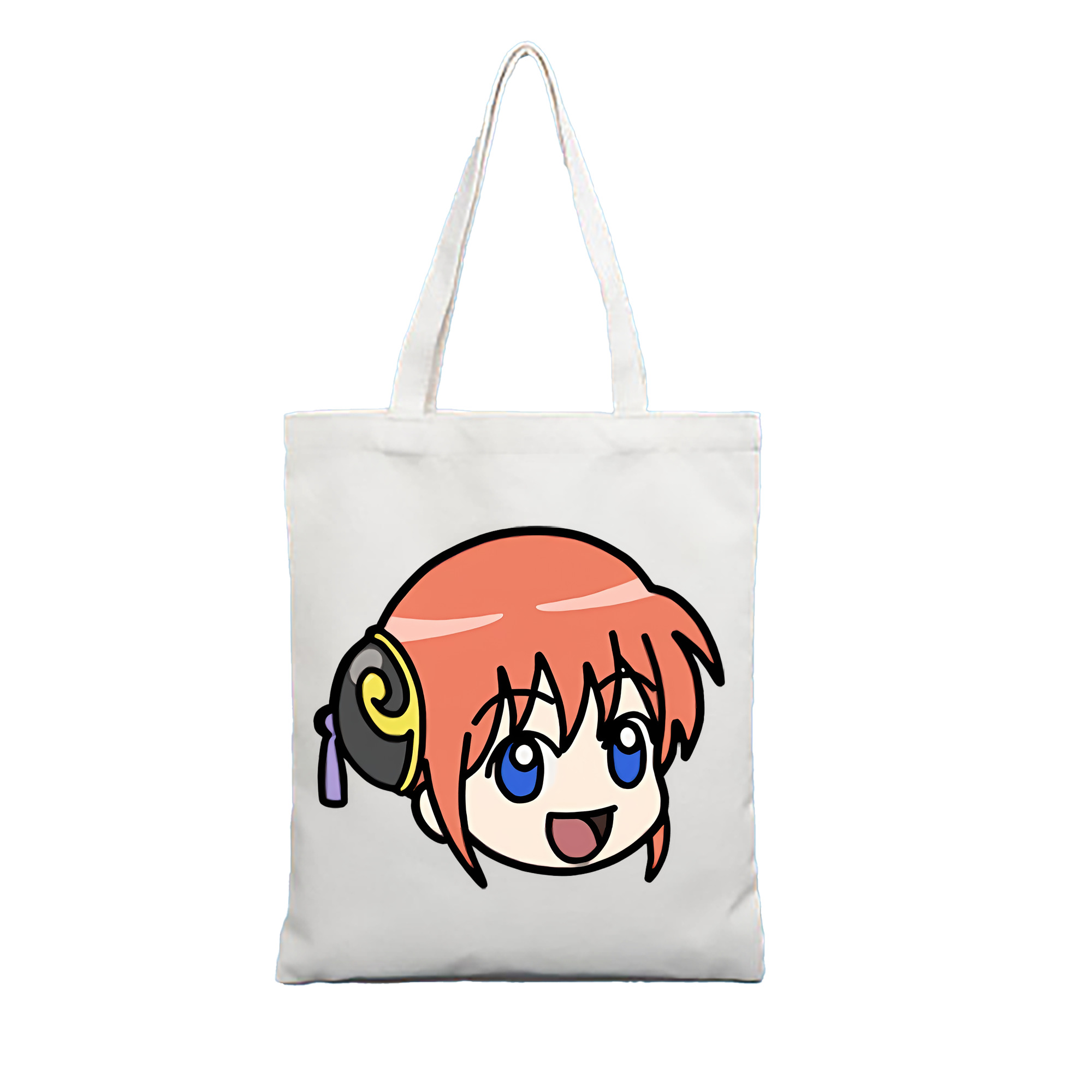 （画像用） ぎんたま 坂田銀時（さかたぎんとき） 神楽 志村新八（しむら しんぱち） GINTAMA Sakata Gintoki Kagura Shimura Shinpachi 縦型キャンバス生地手提げバッグ　トートバッグ