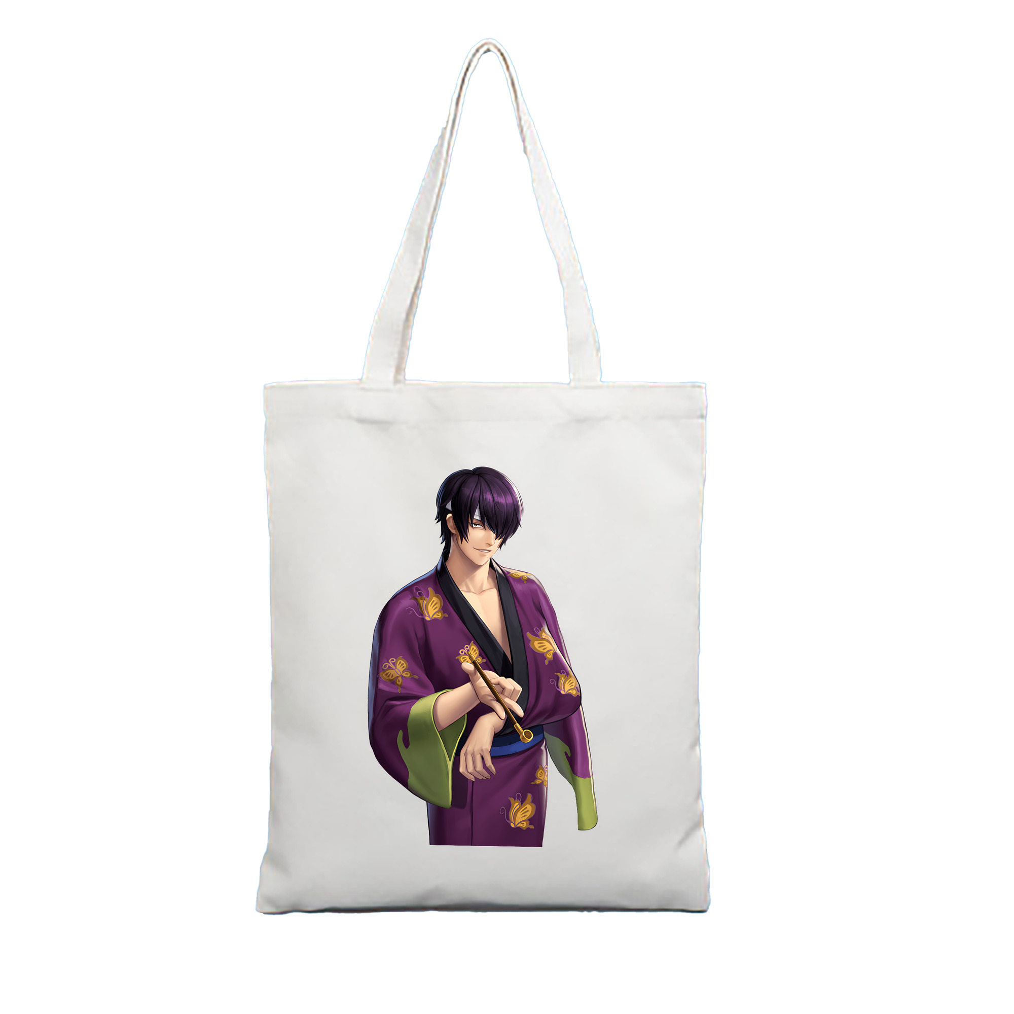 （画像用） ぎんたま 坂田銀時（さかたぎんとき） 神楽 志村新八（しむら しんぱち） GINTAMA Sakata Gintoki Kagura Shimura Shinpachi 縦型キャンバス生地手提げバッグ　トートバッグ