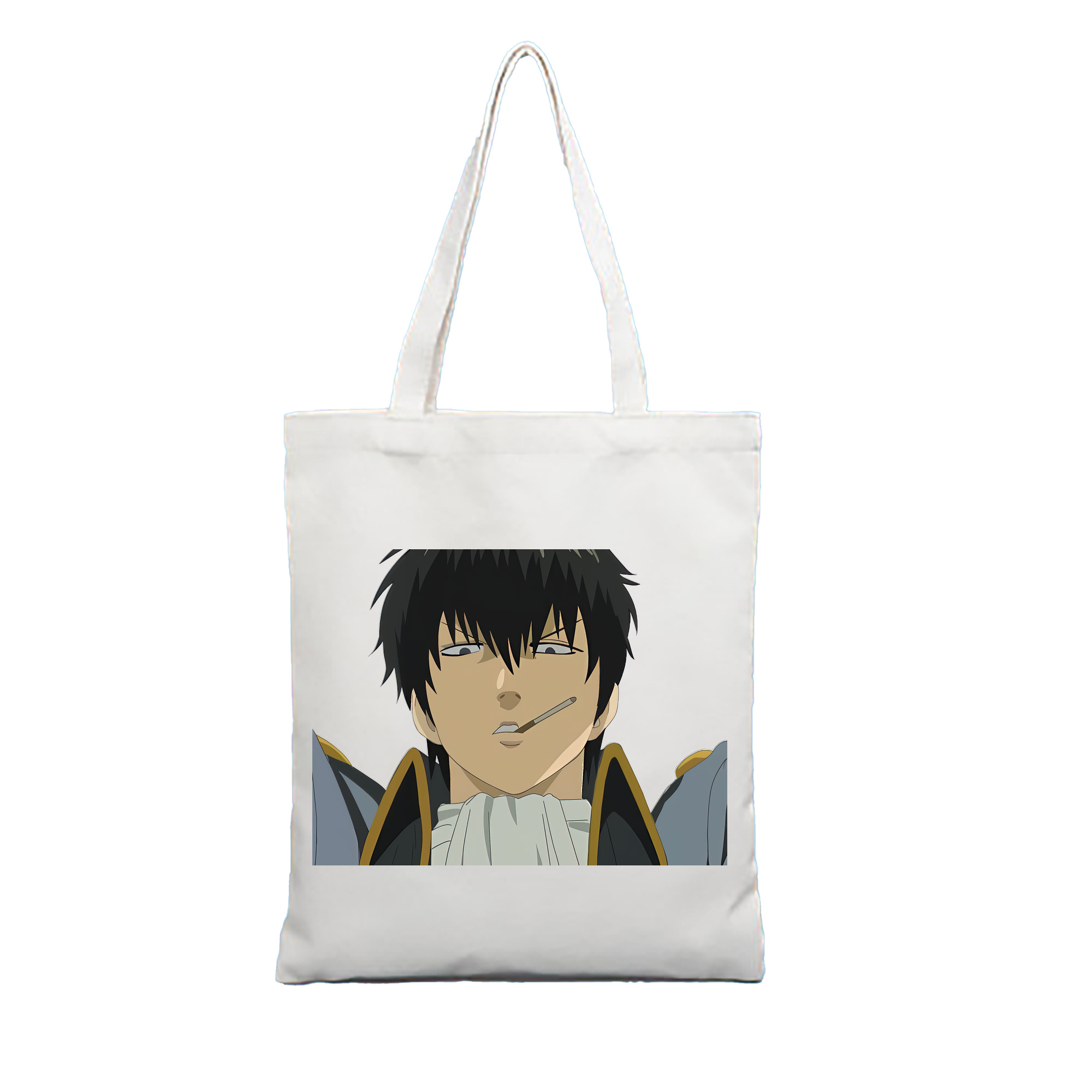 （画像用） ぎんたま 坂田銀時（さかたぎんとき） 神楽 志村新八（しむら しんぱち） GINTAMA Sakata Gintoki Kagura Shimura Shinpachi 縦型キャンバス生地手提げバッグ　トートバッグ