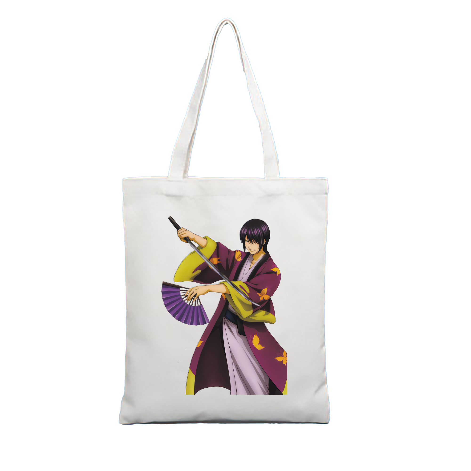 （画像用） ぎんたま 坂田銀時（さかたぎんとき） 神楽 志村新八（しむら しんぱち） GINTAMA Sakata Gintoki Kagura Shimura Shinpachi 縦型キャンバス生地手提げバッグ　トートバッグ