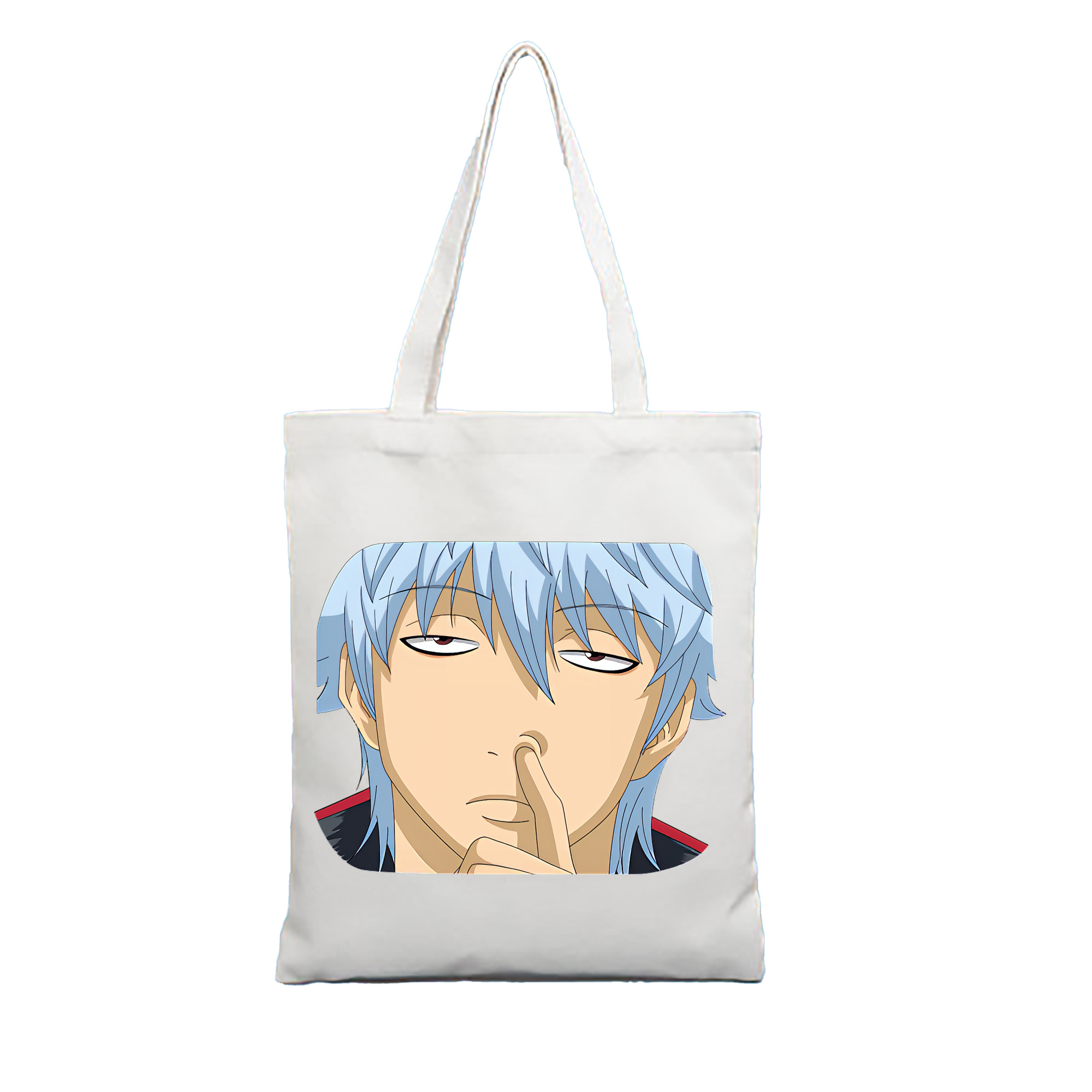 （画像用） ぎんたま 坂田銀時（さかたぎんとき） 神楽 志村新八（しむら しんぱち） GINTAMA Sakata Gintoki Kagura Shimura Shinpachi 縦型キャンバス生地手提げバッグ　トートバッグ