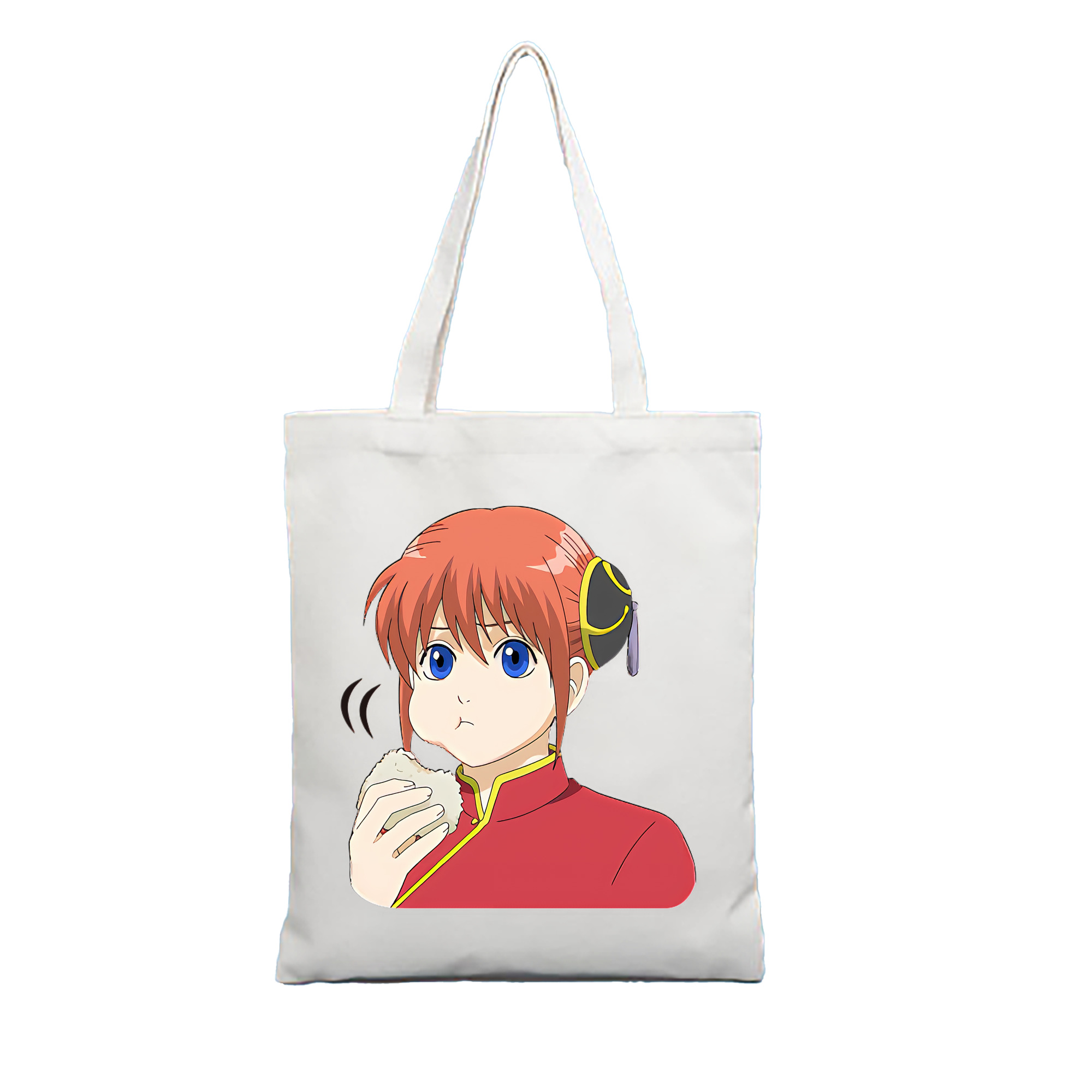 （画像用） ぎんたま 坂田銀時（さかたぎんとき） 神楽 志村新八（しむら しんぱち） GINTAMA Sakata Gintoki Kagura Shimura Shinpachi 縦型キャンバス生地手提げバッグ　トートバッグ