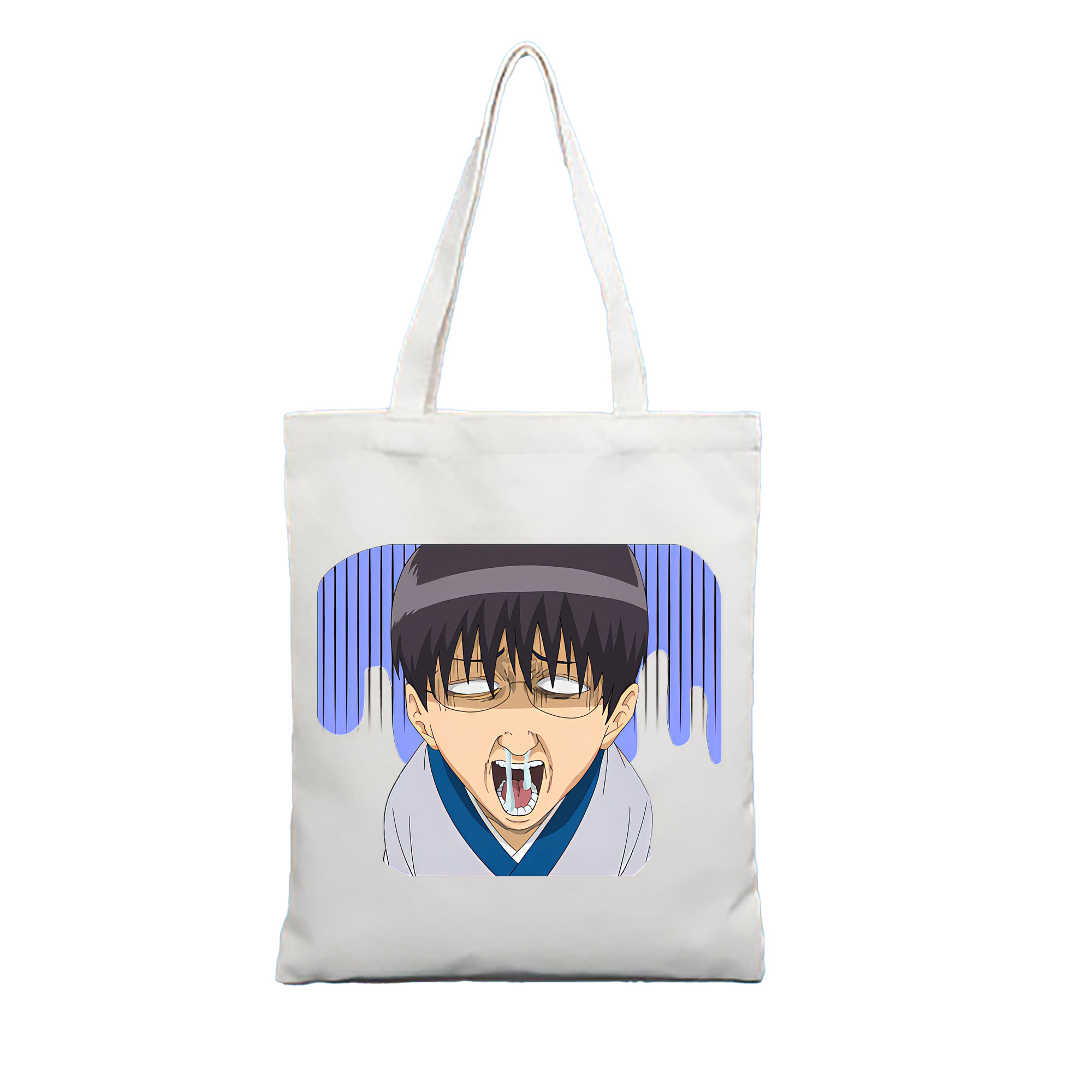 （画像用） ぎんたま 坂田銀時（さかたぎんとき） 神楽 志村新八（しむら しんぱち） GINTAMA Sakata Gintoki Kagura Shimura Shinpachi 縦型キャンバス生地手提げバッグ　トートバッグ