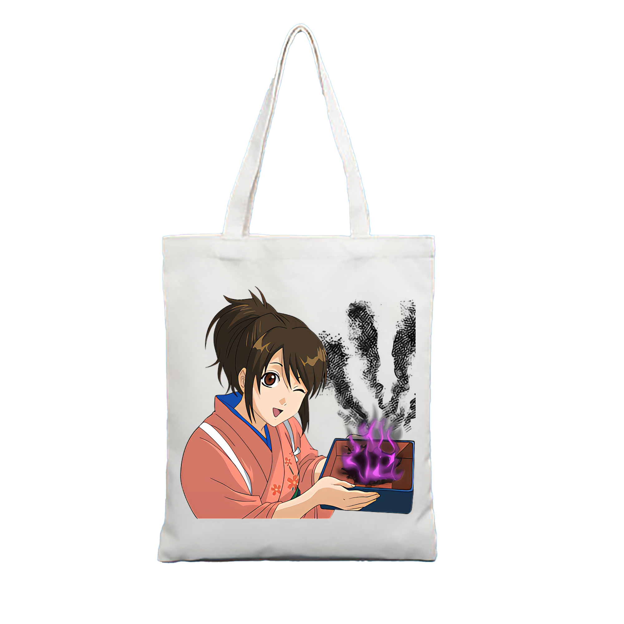 （画像用） ぎんたま 坂田銀時（さかたぎんとき） 神楽 志村新八（しむら しんぱち） GINTAMA Sakata Gintoki Kagura Shimura Shinpachi 縦型キャンバス生地手提げバッグ　トートバッグ