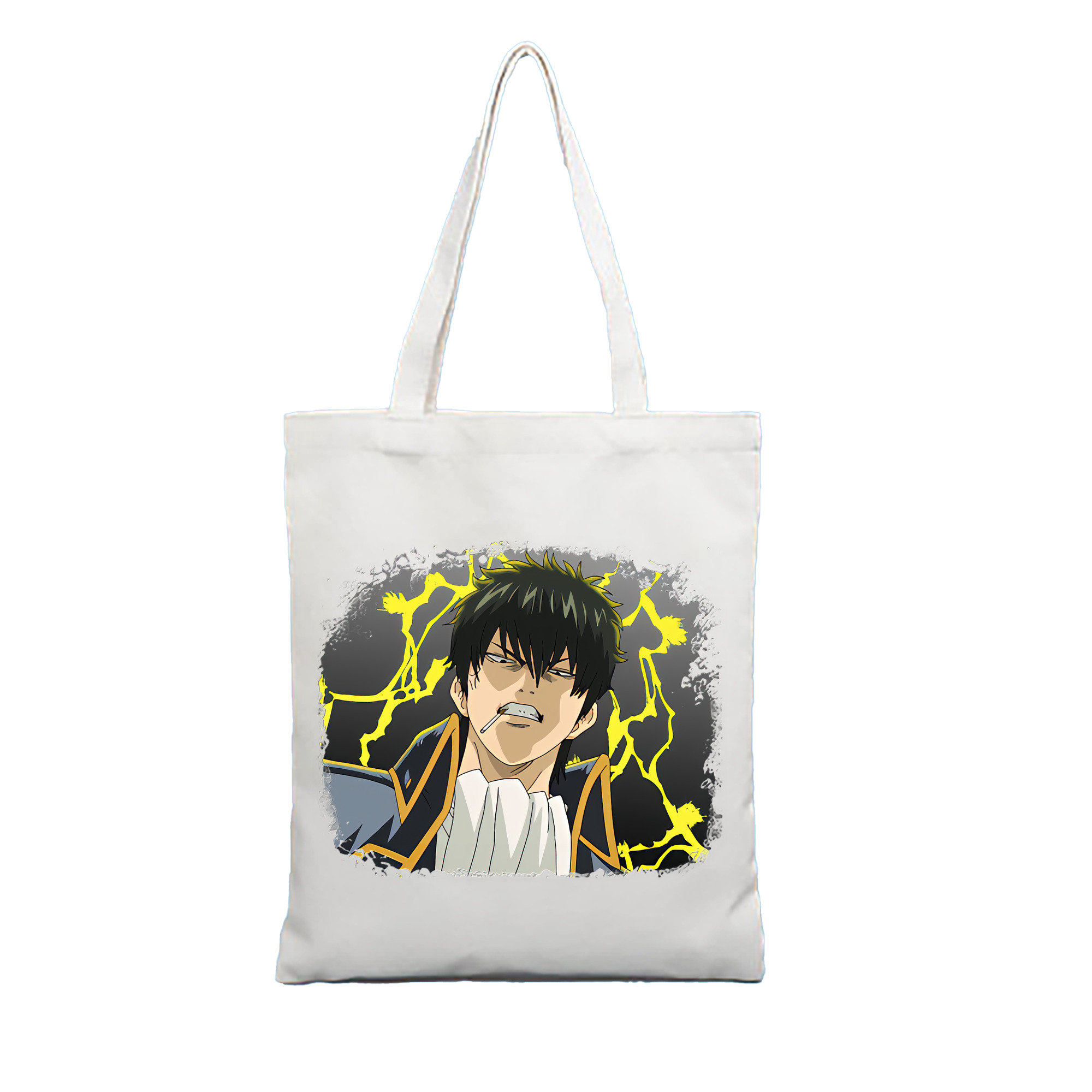 （画像用） ぎんたま 坂田銀時（さかたぎんとき） 神楽 志村新八（しむら しんぱち） GINTAMA Sakata Gintoki Kagura Shimura Shinpachi 縦型キャンバス生地手提げバッグ　トートバッグ