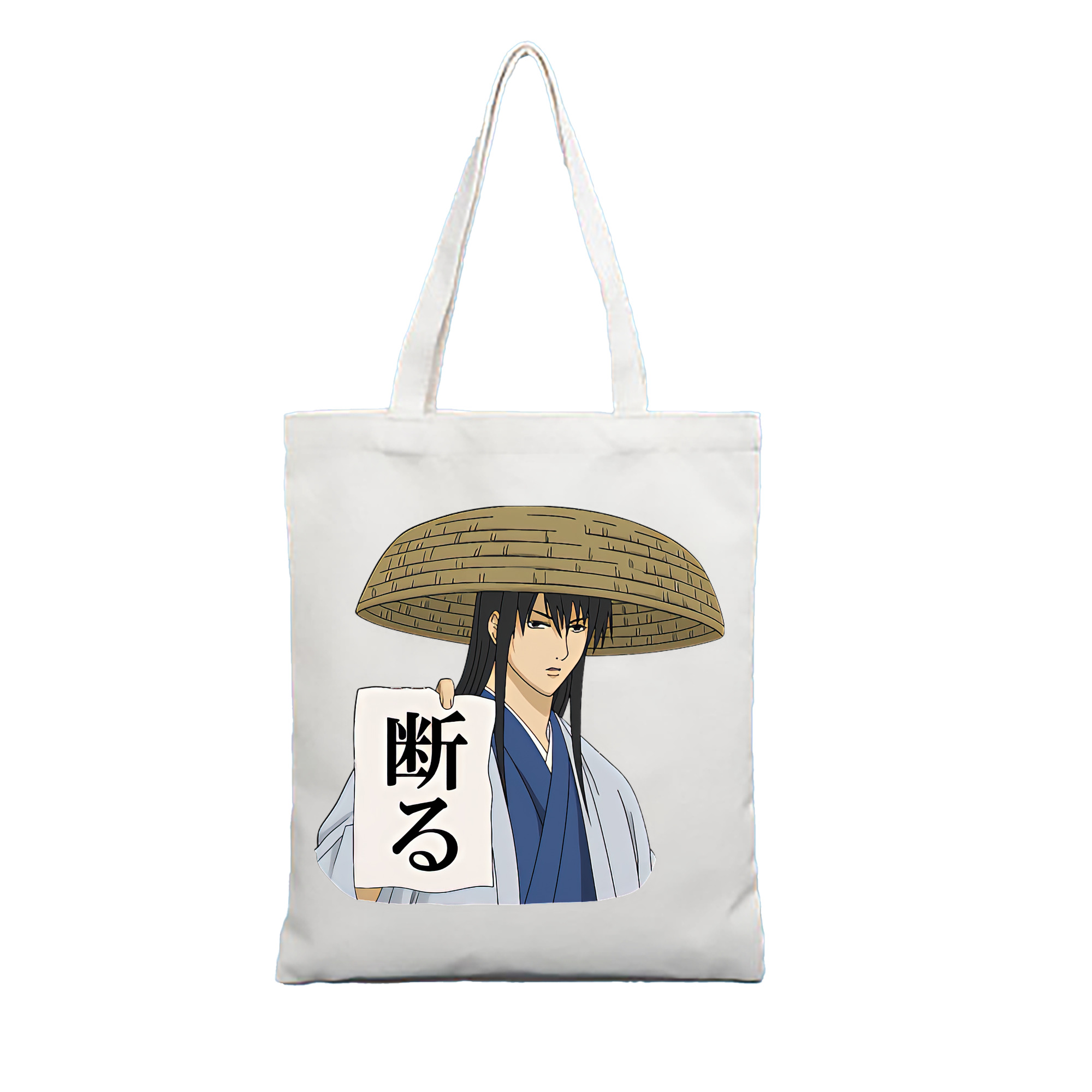 （画像用） ぎんたま 坂田銀時（さかたぎんとき） 神楽 志村新八（しむら しんぱち） GINTAMA Sakata Gintoki Kagura Shimura Shinpachi 縦型キャンバス生地手提げバッグ　トートバッグ