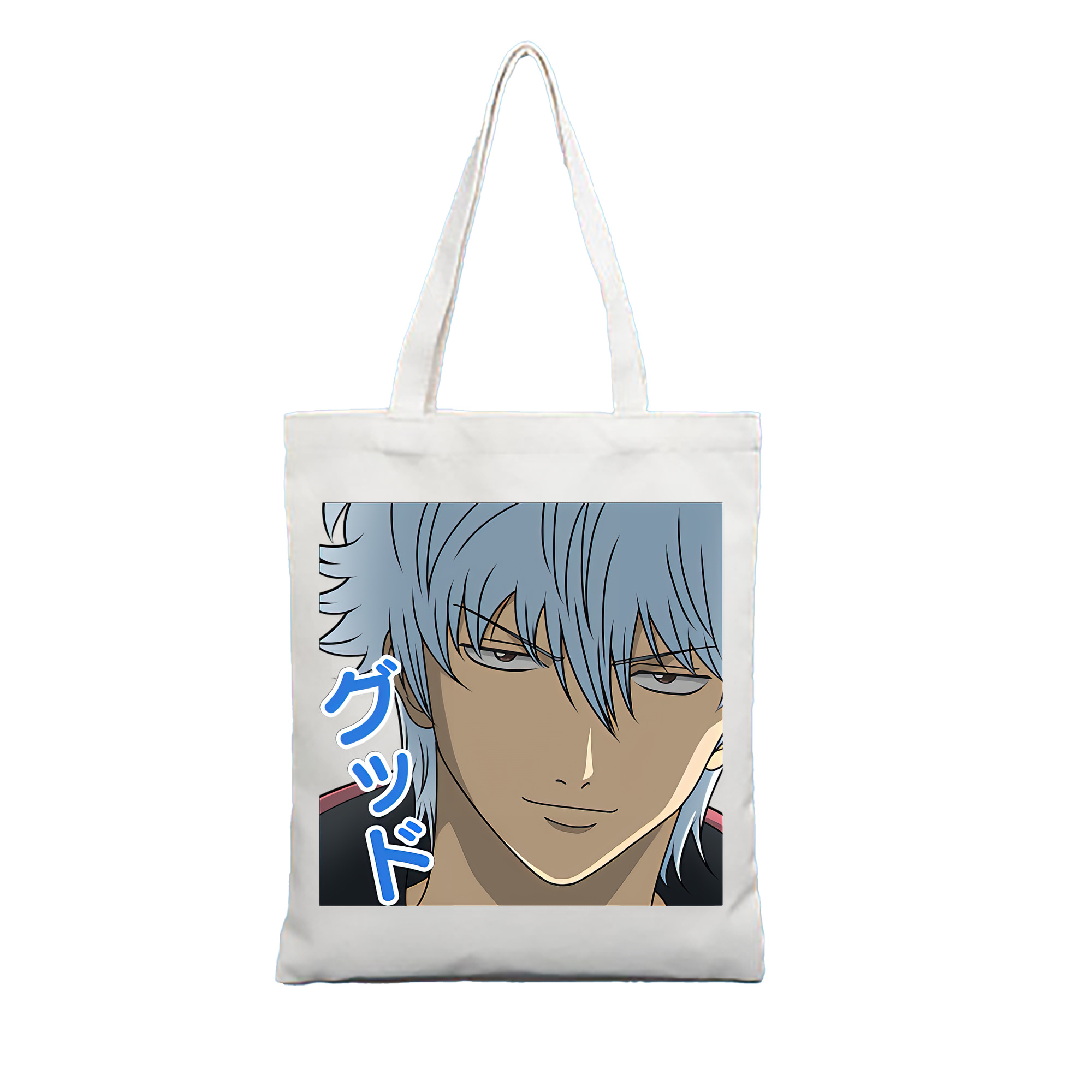 （画像用） ぎんたま 坂田銀時（さかたぎんとき） 神楽 志村新八（しむら しんぱち） GINTAMA Sakata Gintoki Kagura Shimura Shinpachi 縦型キャンバス生地手提げバッグ　トートバッグ
