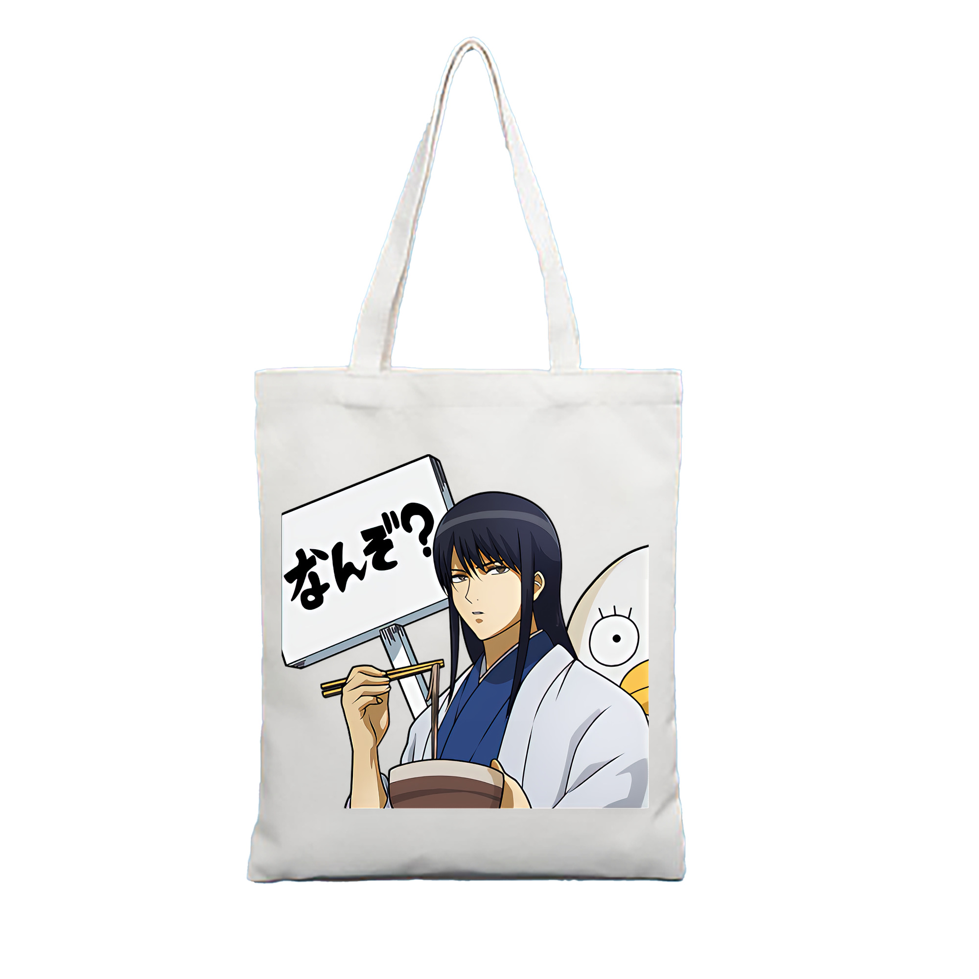 （画像用） ぎんたま 坂田銀時（さかたぎんとき） 神楽 志村新八（しむら しんぱち） GINTAMA Sakata Gintoki Kagura Shimura Shinpachi 縦型キャンバス生地手提げバッグ　トートバッグ