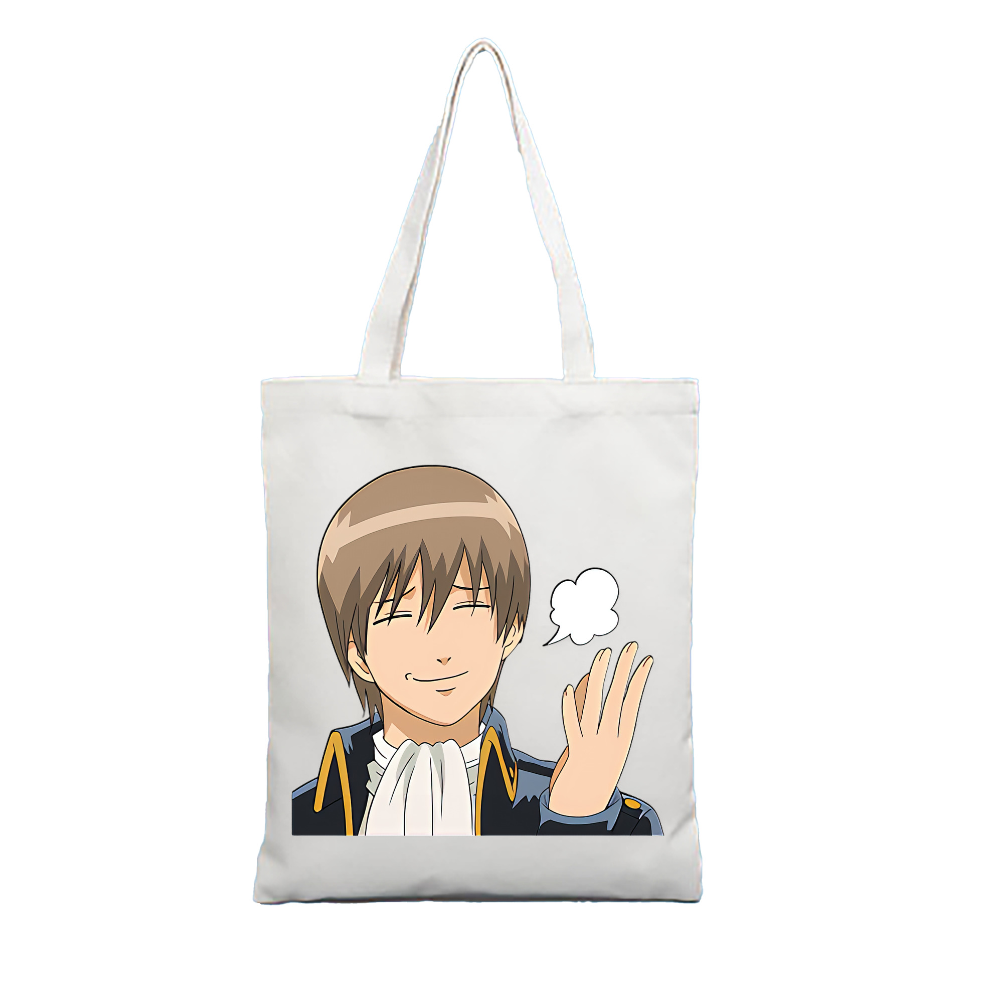 （画像用） ぎんたま 坂田銀時（さかたぎんとき） 神楽 志村新八（しむら しんぱち） GINTAMA Sakata Gintoki Kagura Shimura Shinpachi 縦型キャンバス生地手提げバッグ　トートバッグ