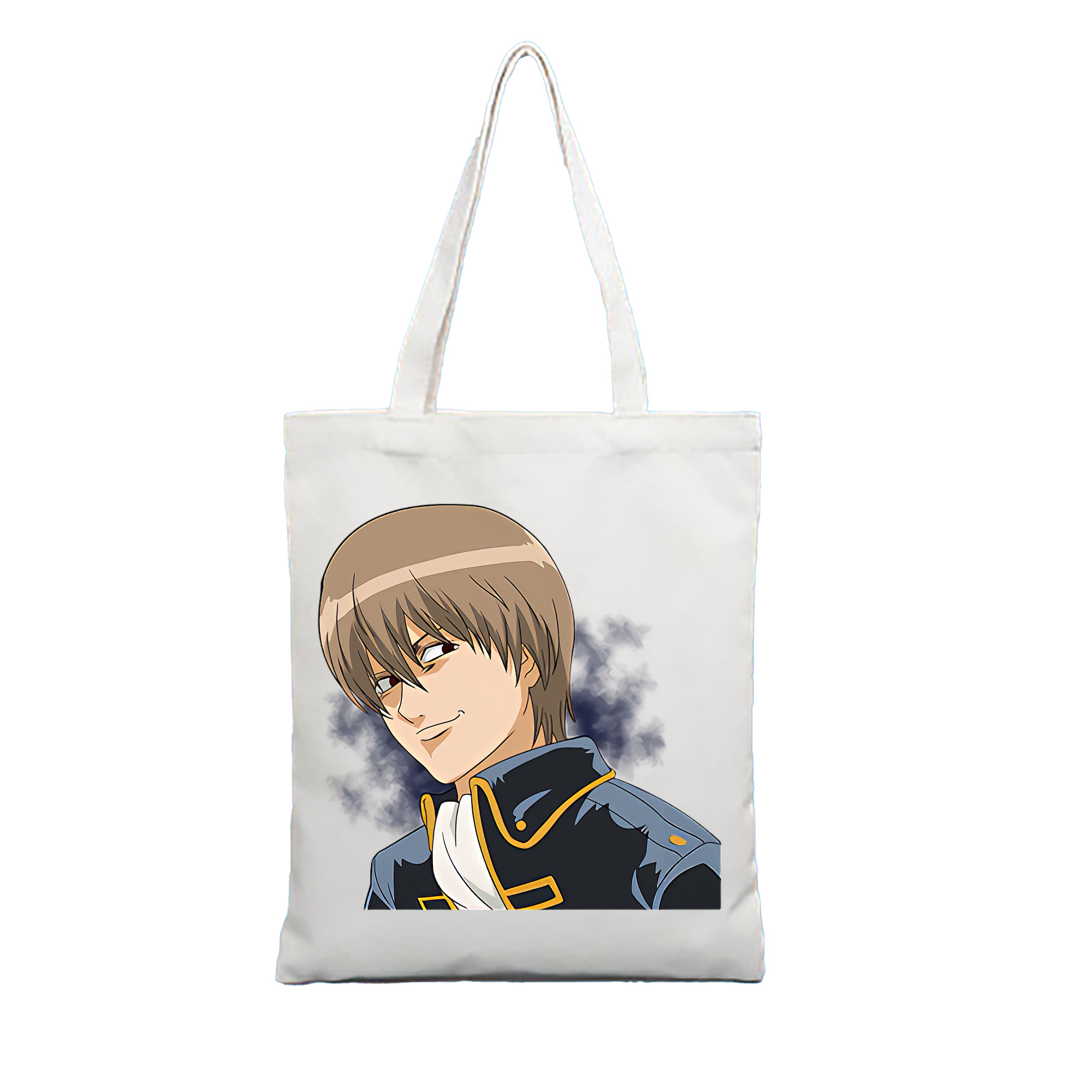 （画像用） ぎんたま 坂田銀時（さかたぎんとき） 神楽 志村新八（しむら しんぱち） GINTAMA Sakata Gintoki Kagura Shimura Shinpachi 縦型キャンバス生地手提げバッグ　トートバッグ