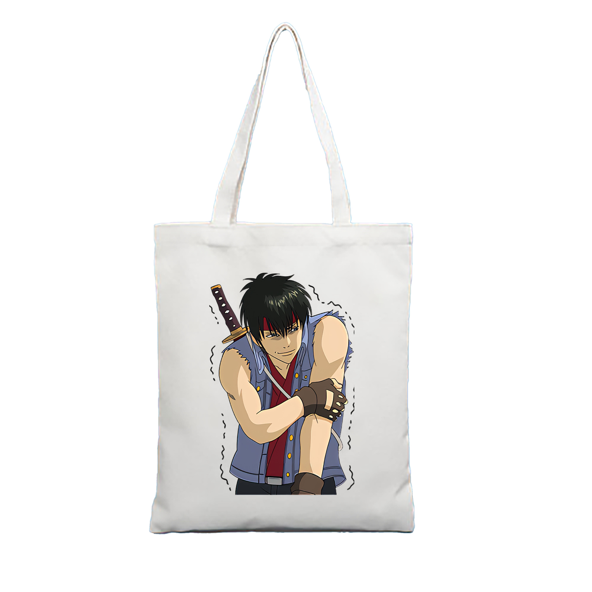 （画像用） ぎんたま 坂田銀時（さかたぎんとき） 神楽 志村新八（しむら しんぱち） GINTAMA Sakata Gintoki Kagura Shimura Shinpachi 縦型キャンバス生地手提げバッグ　トートバッグ