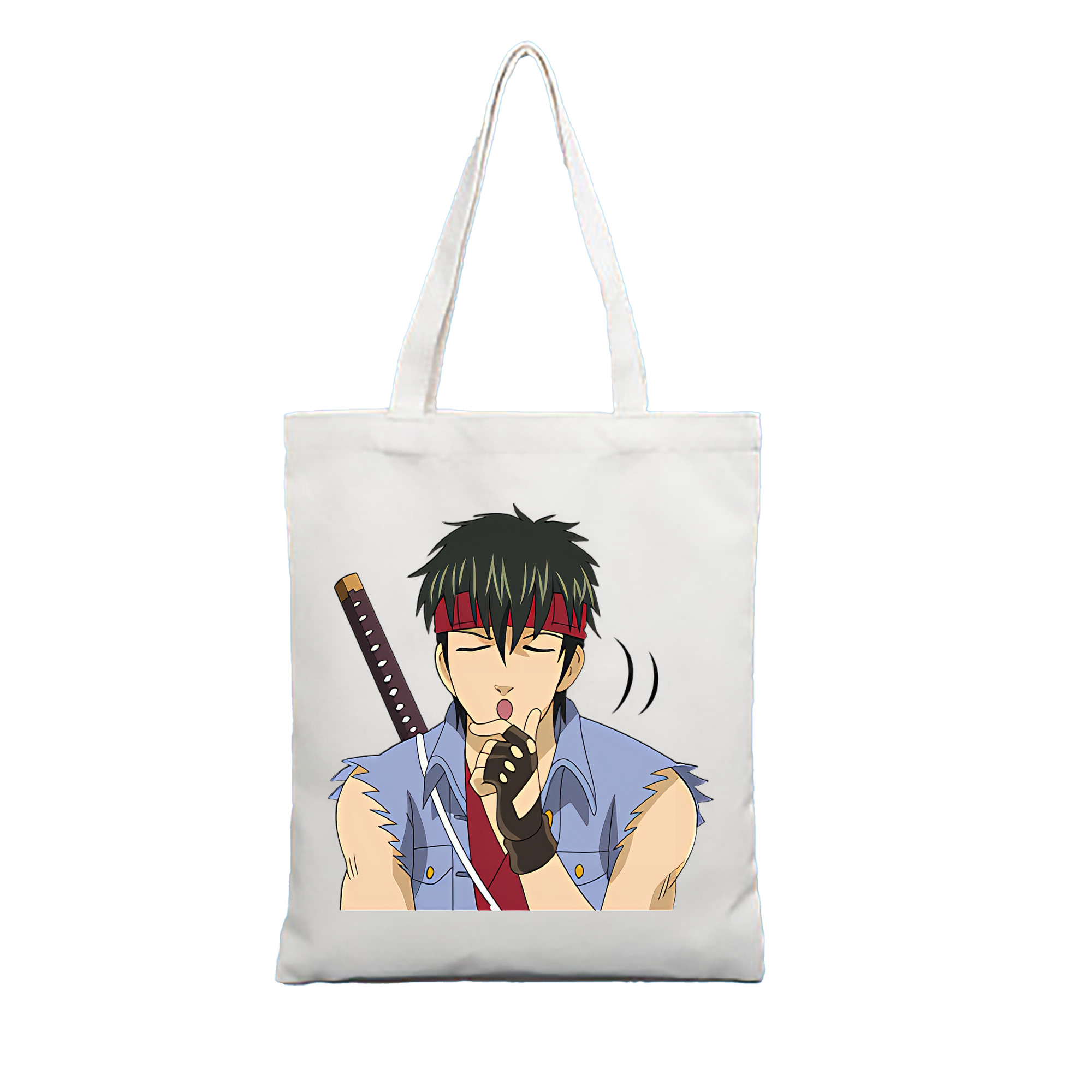 （画像用） ぎんたま 坂田銀時（さかたぎんとき） 神楽 志村新八（しむら しんぱち） GINTAMA Sakata Gintoki Kagura Shimura Shinpachi 縦型キャンバス生地手提げバッグ　トートバッグ