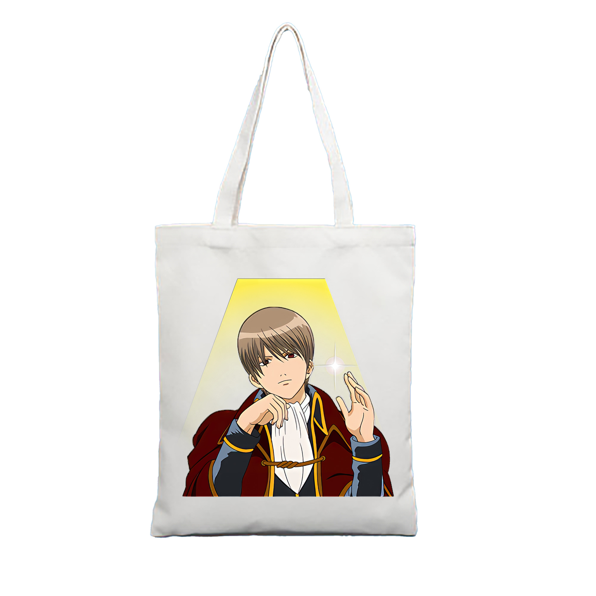 （画像用） ぎんたま 坂田銀時（さかたぎんとき） 神楽 志村新八（しむら しんぱち） GINTAMA Sakata Gintoki Kagura Shimura Shinpachi 縦型キャンバス生地手提げバッグ　トートバッグ